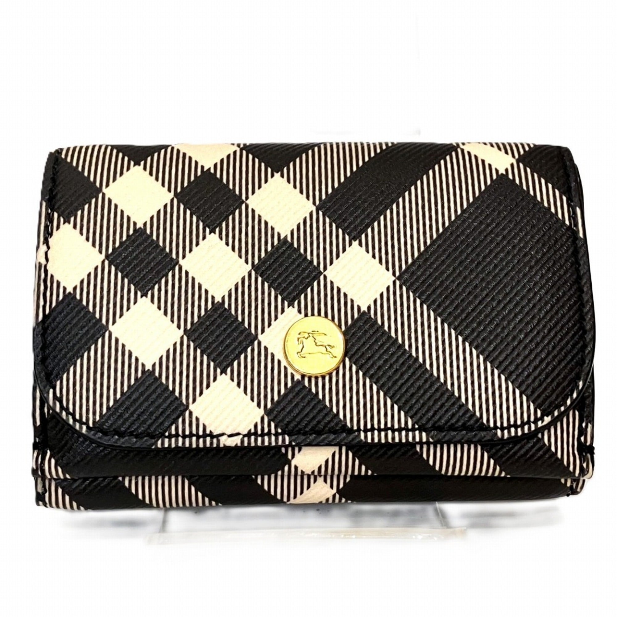 Burberry Black Leather Wallet (Tri-Fold) (Pre-Owned)