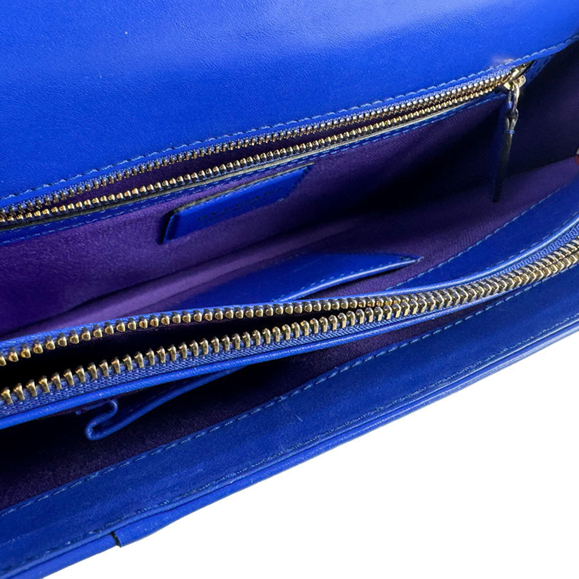 Bvlgari Blue Leather Shoulder Bag (Pre-Owned)