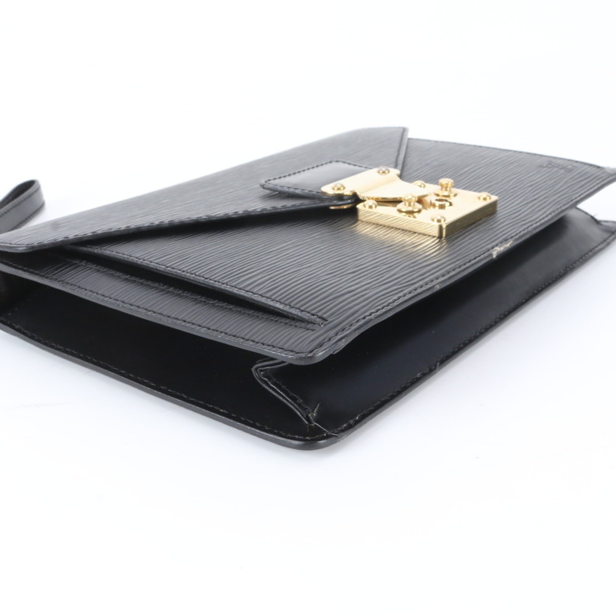 Louis Vuitton Epi Noir Leather Clutch Bag Handbag Pouch (Pre-Owned)