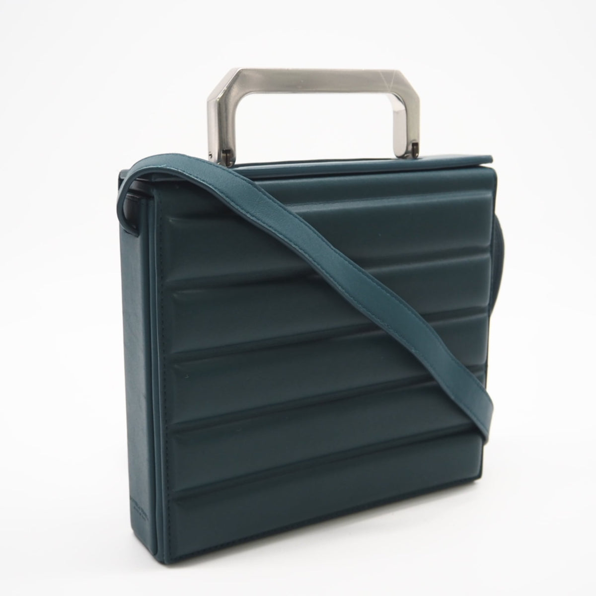 Bottega Veneta Green Leather Shoulder Bag (Pre-Owned)