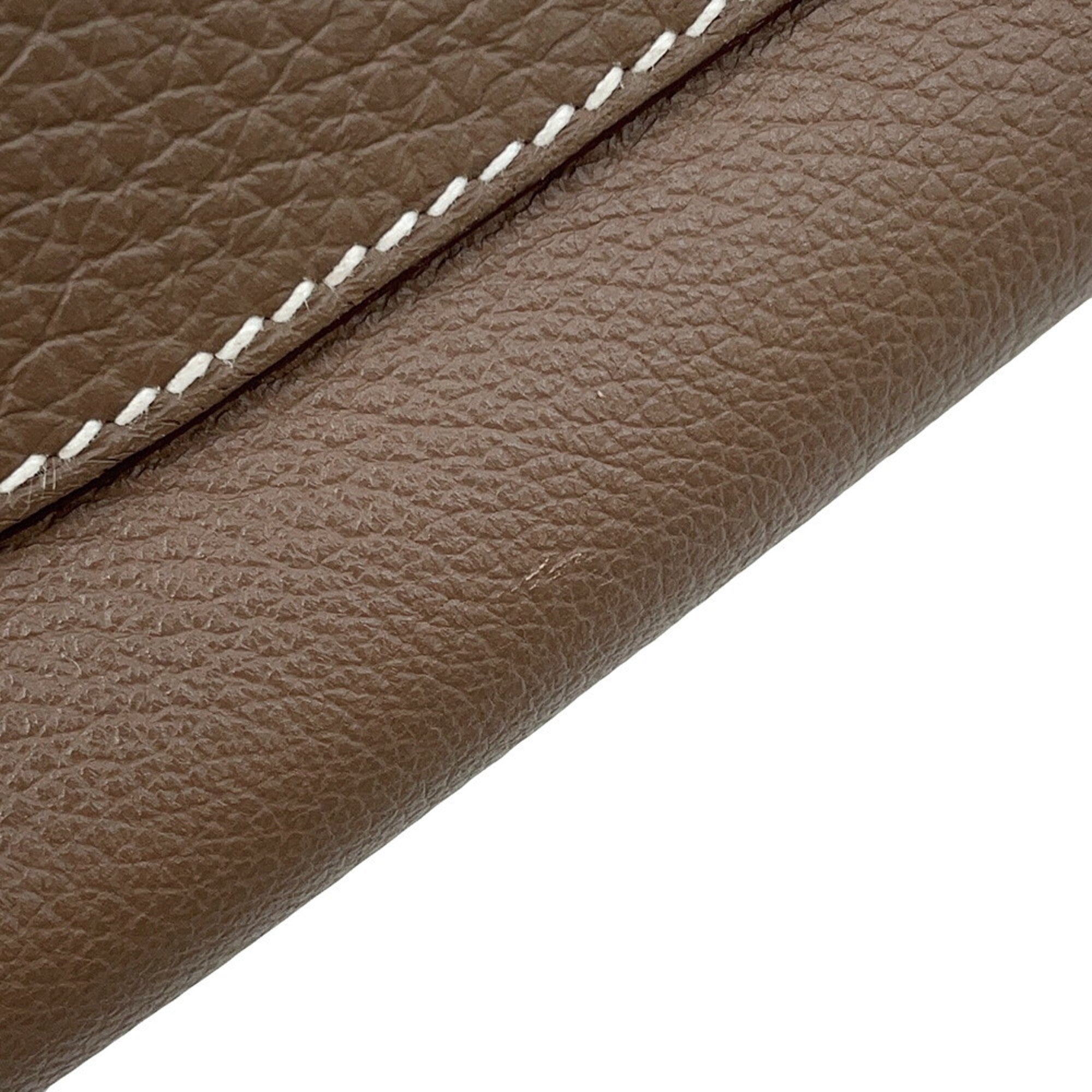 Hermes Etoupe Gray Taurillon Clemence Leather Handbag Shoulder Bag (Pre-Owned)