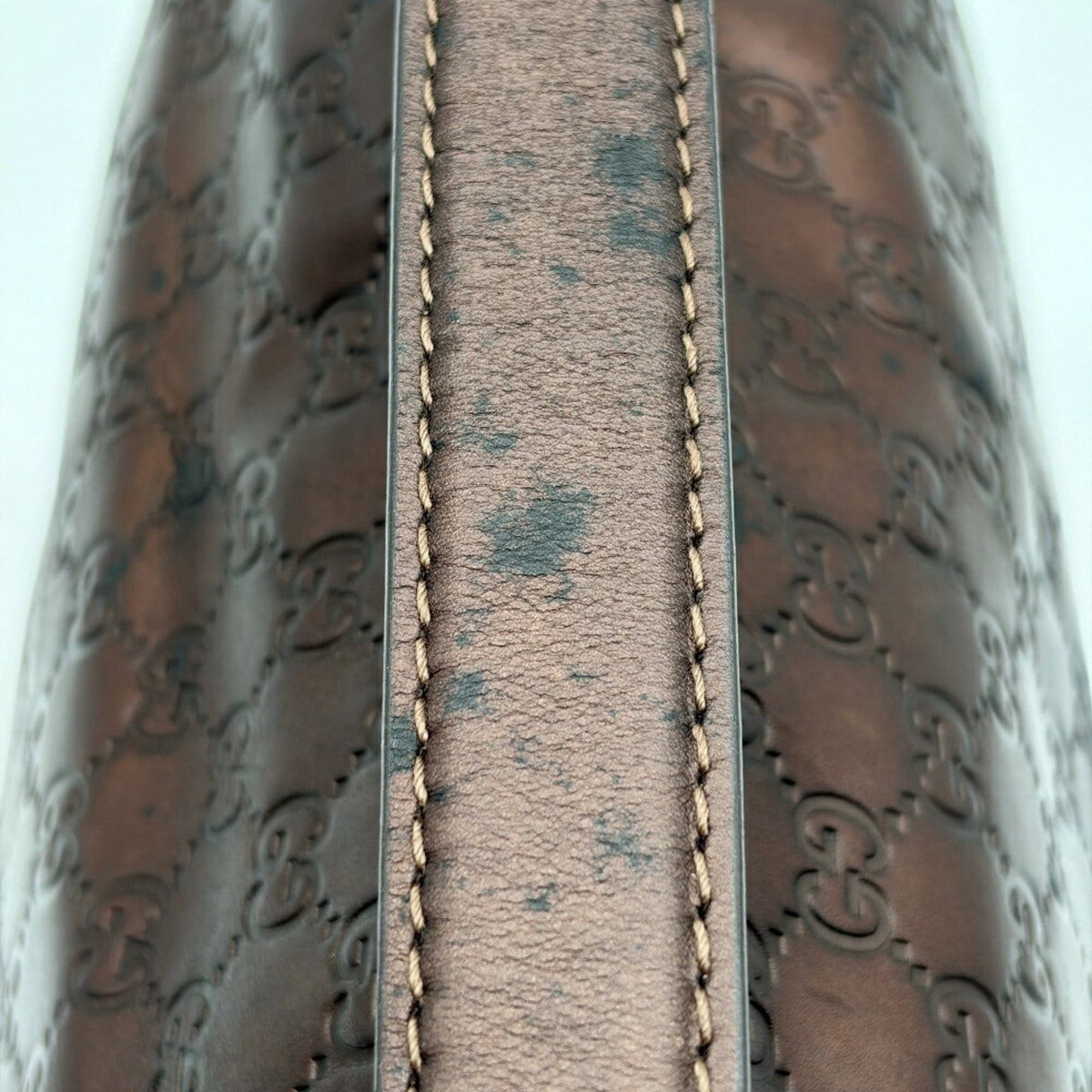 Gucci Bronze Leather Shoulder Bag (Pre-Owned)