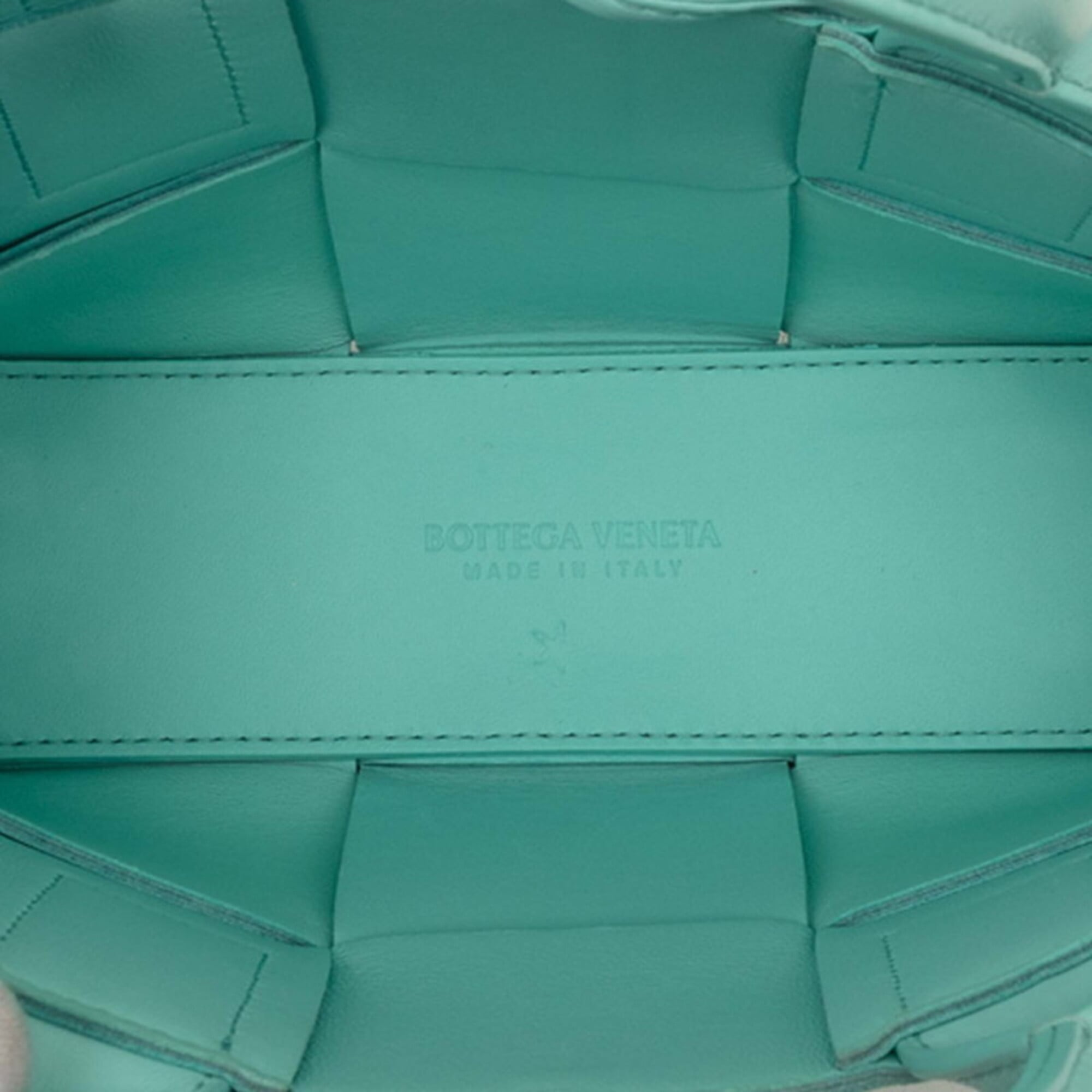 Bottega Veneta Blue Leather Shoulder Bag Tote Bag (Pre-Owned)