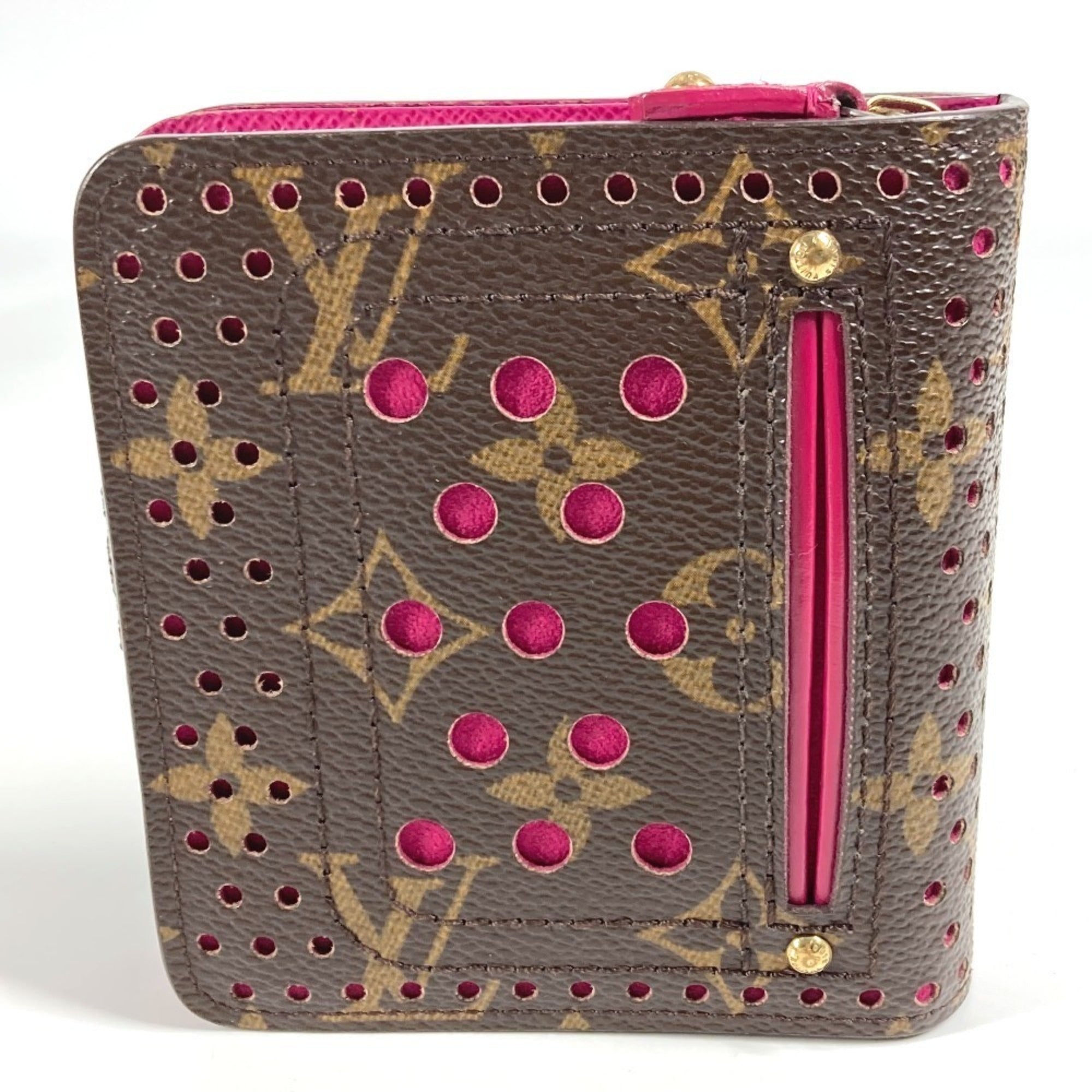 Louis Vuitton Monogram Fuchsia Pink Monogram Pink Monogram Perforated Wallet (Bi-Fold) (Pre-Owned)