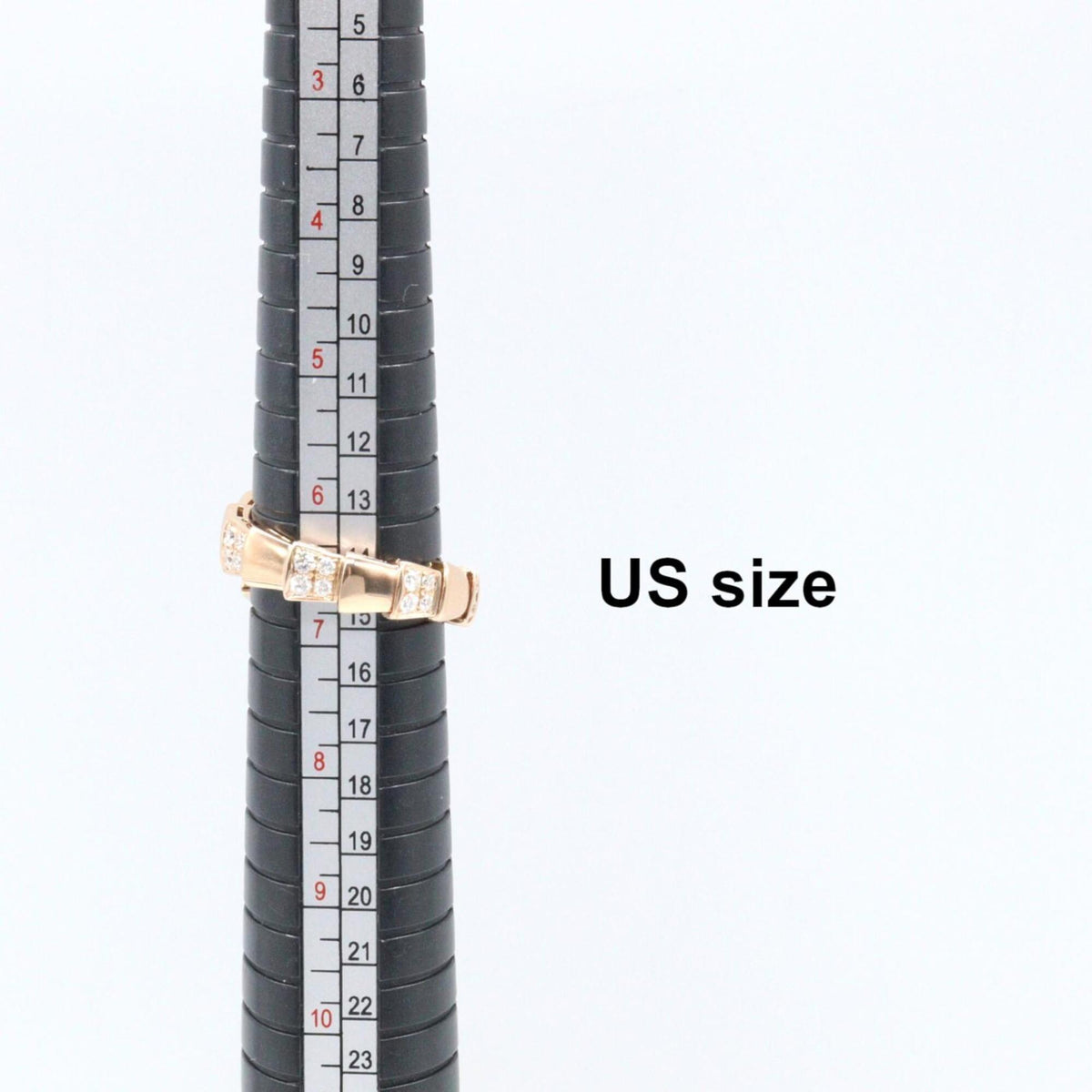 Bvlgari Gold Black Clear Pink Gold (18K) Band Ring (Pre-Owned)