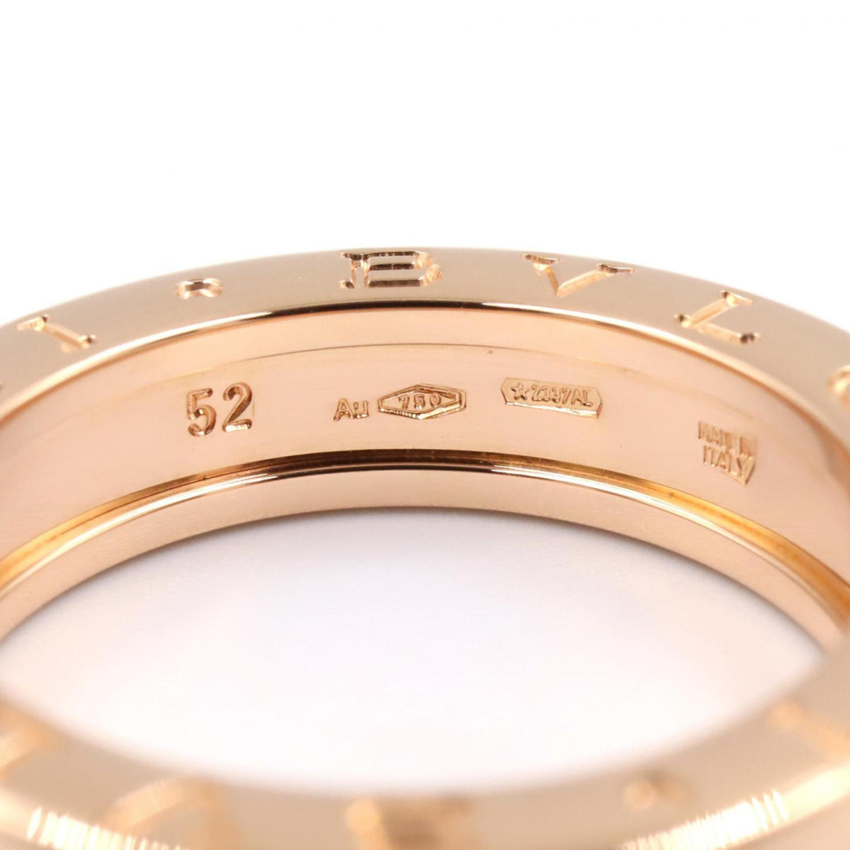 Bvlgari Gold Pink Gold (18K) Band Ring (Pre-Owned)