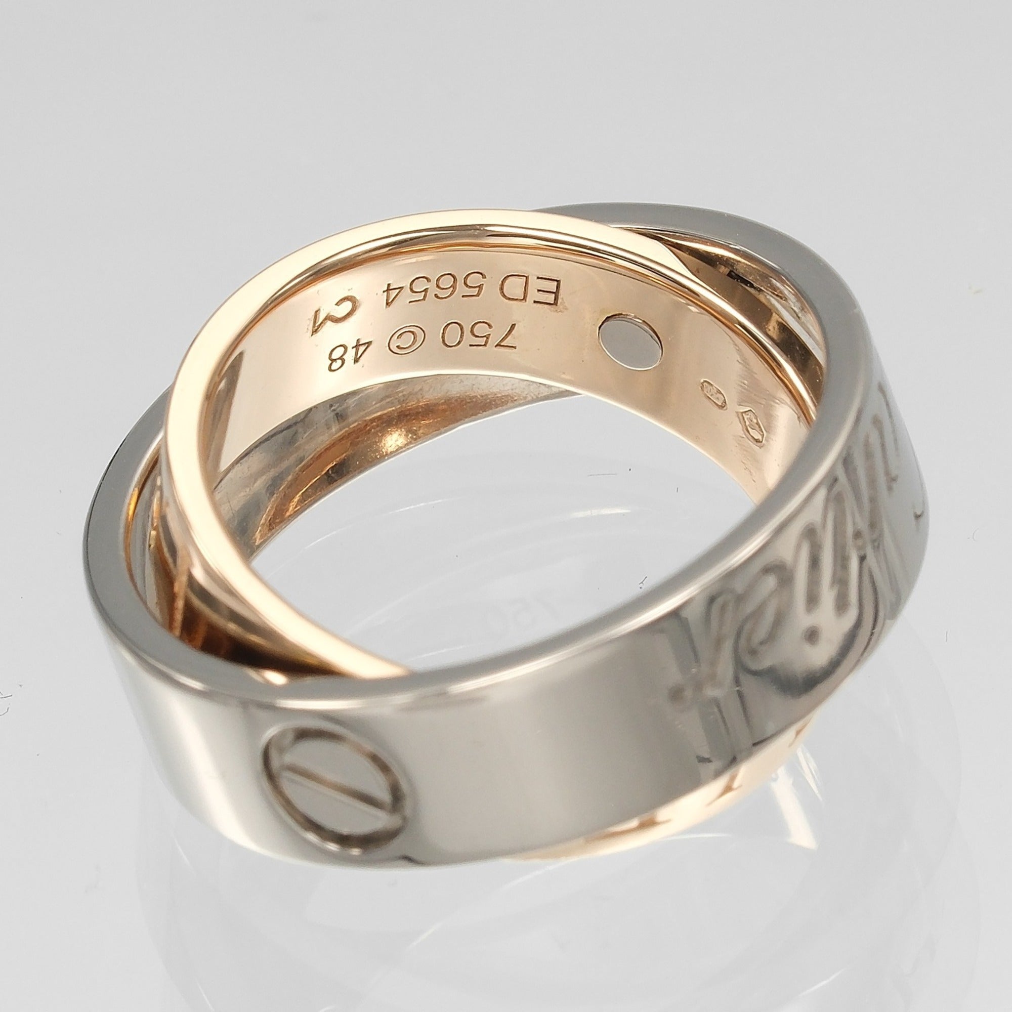 Cartier Pink Gold (18K) White Gold (18K) Band Ring (Pre-Owned)