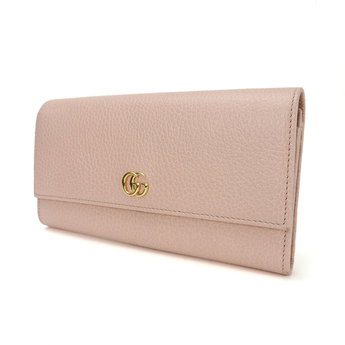 Gucci Pink Leather Long Wallet (Bi-Fold) (Pre-Owned)