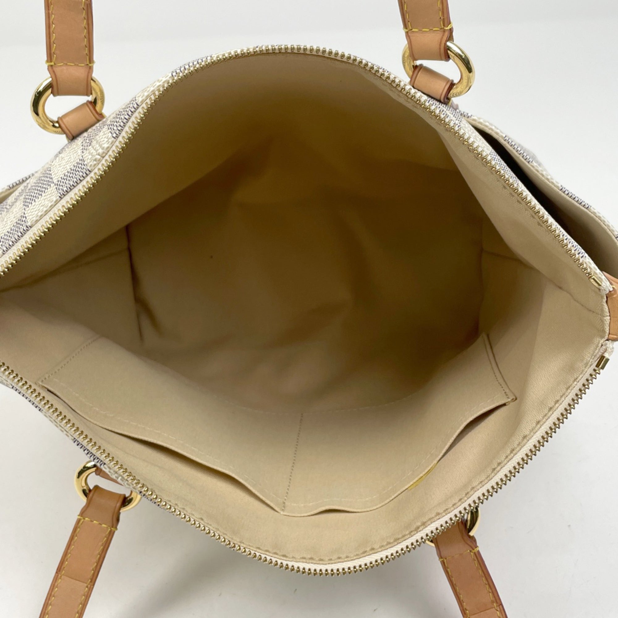 Louis Vuitton White Damier Azur Shoulder Bag Tote Bag (Pre-Owned)