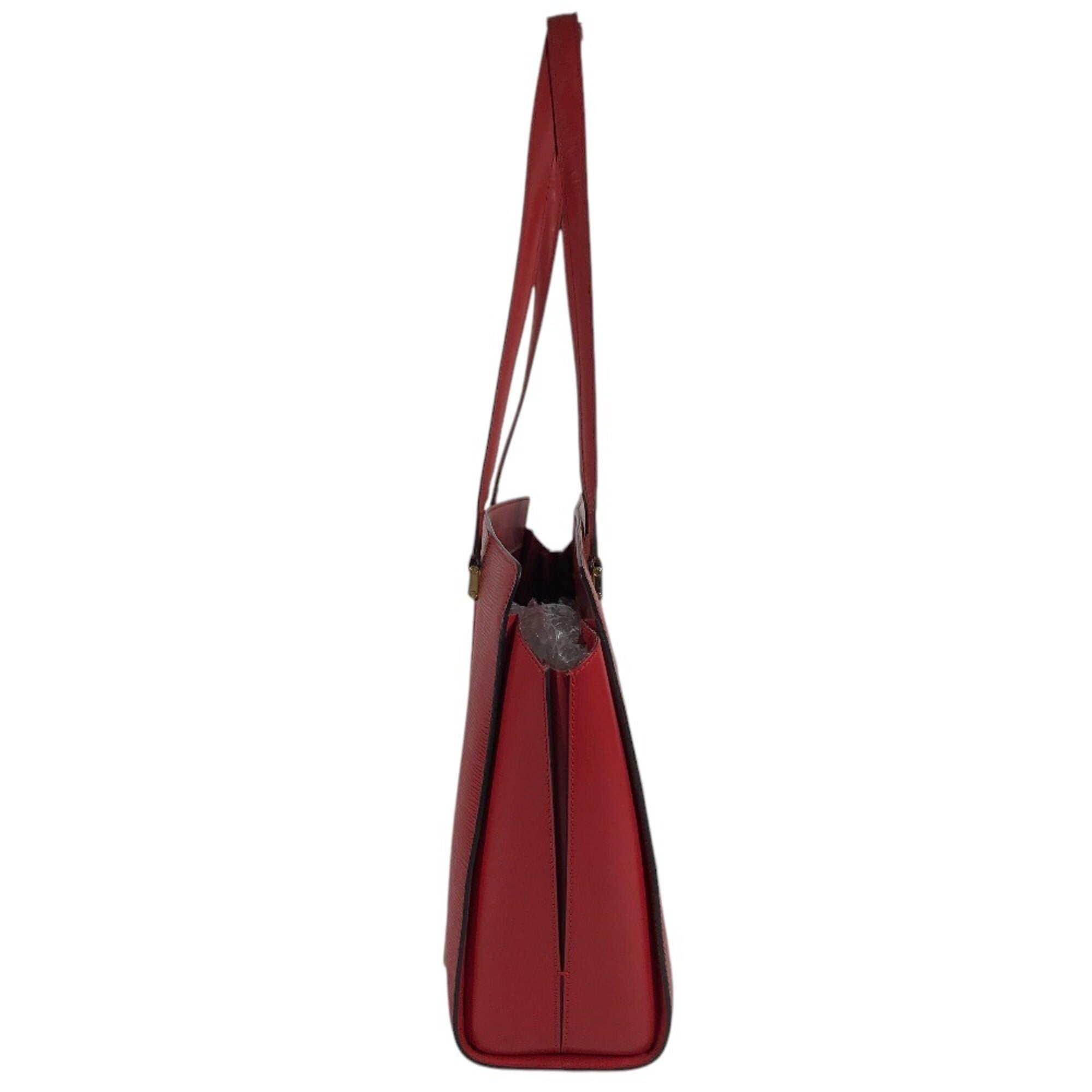Louis Vuitton Castilian Red Red Color Epi Leather Handbag Shoulder Bag Tote Bag (Pre-Owned)