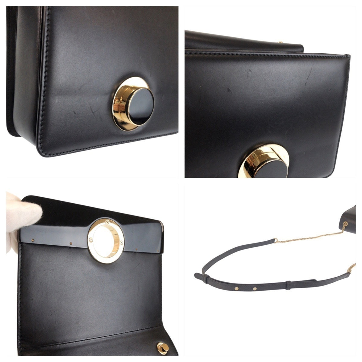 Bvlgari Black Leather Plastic Pochette Shoulder Bag (Pre-Owned)