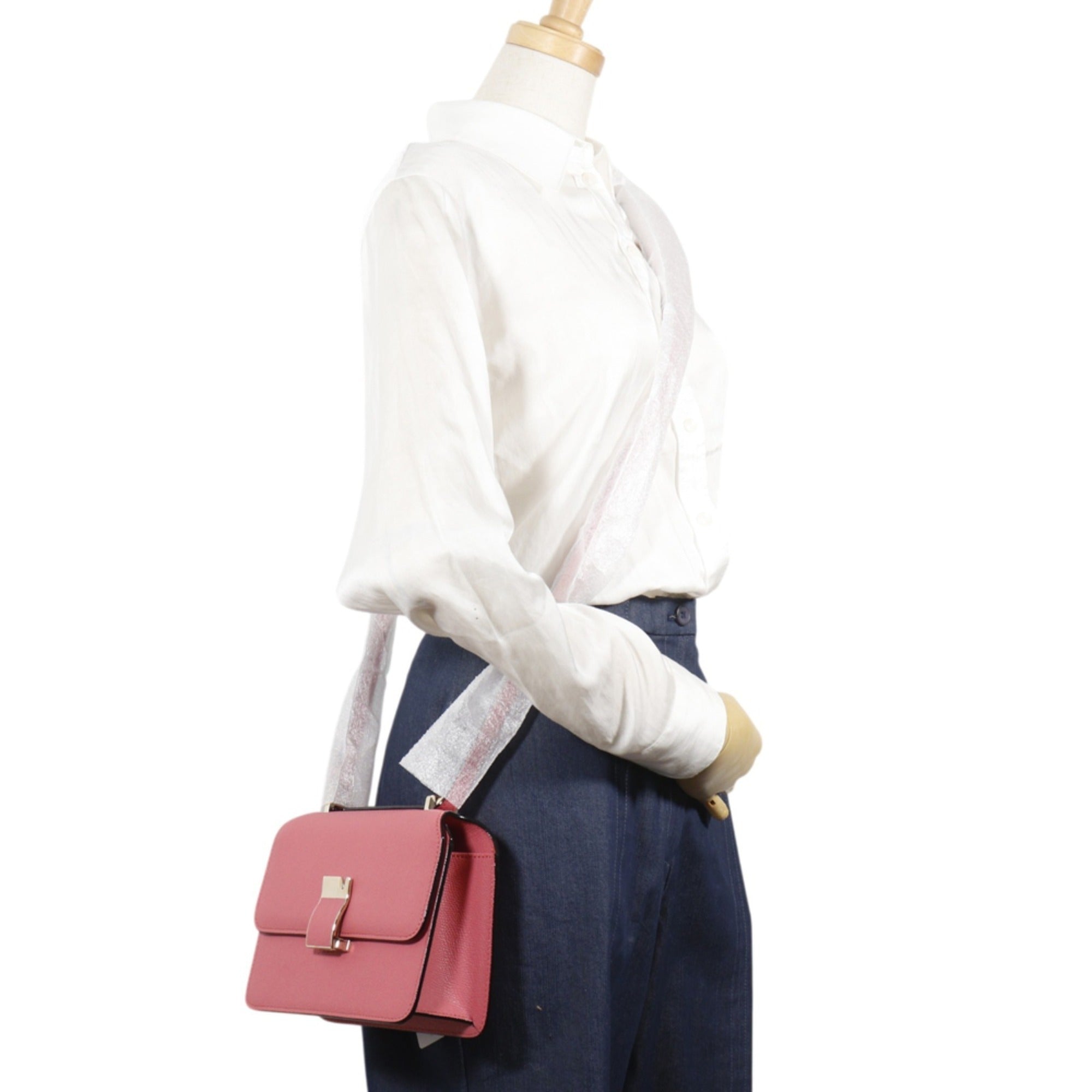 Valextra Pink Leather Shoulder Bag (Pre-Owned)