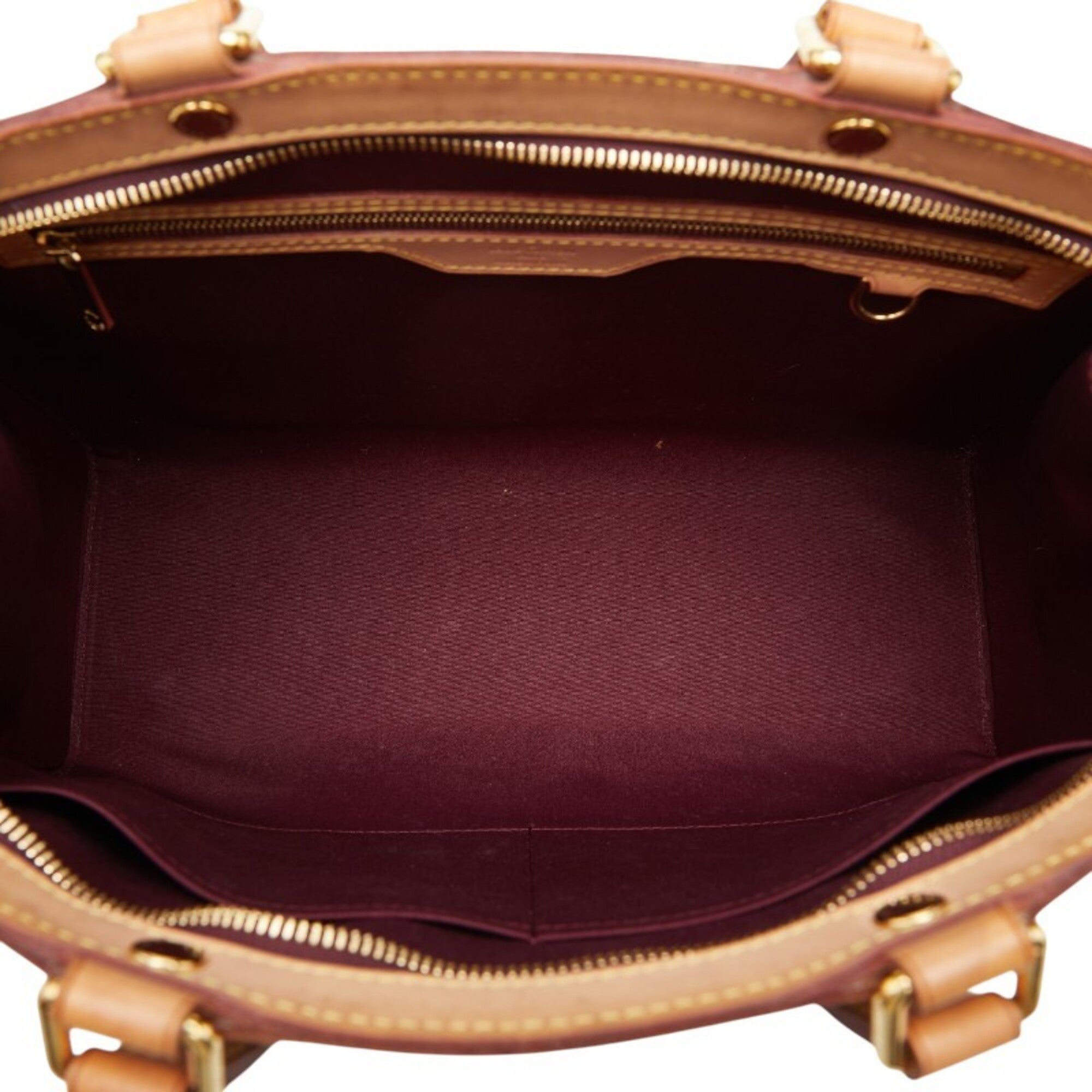 Louis Vuitton Red Color Rouge Fauviste Wine Patent Leather Handbag (Pre-Owned)