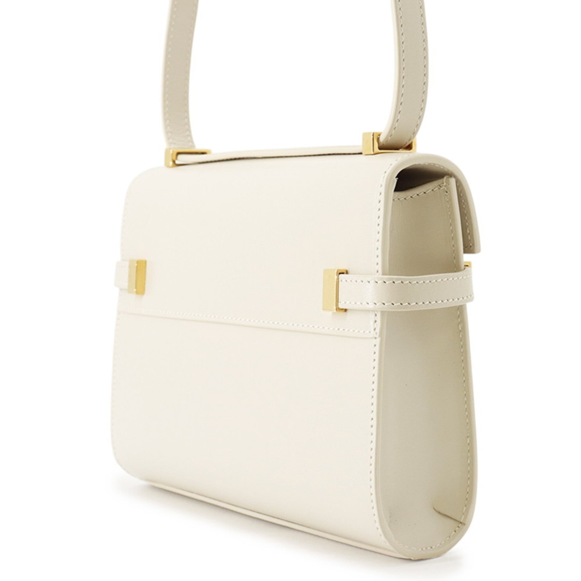 Saint Laurent White Leather Handbag Shoulder Bag (Pre-Owned)