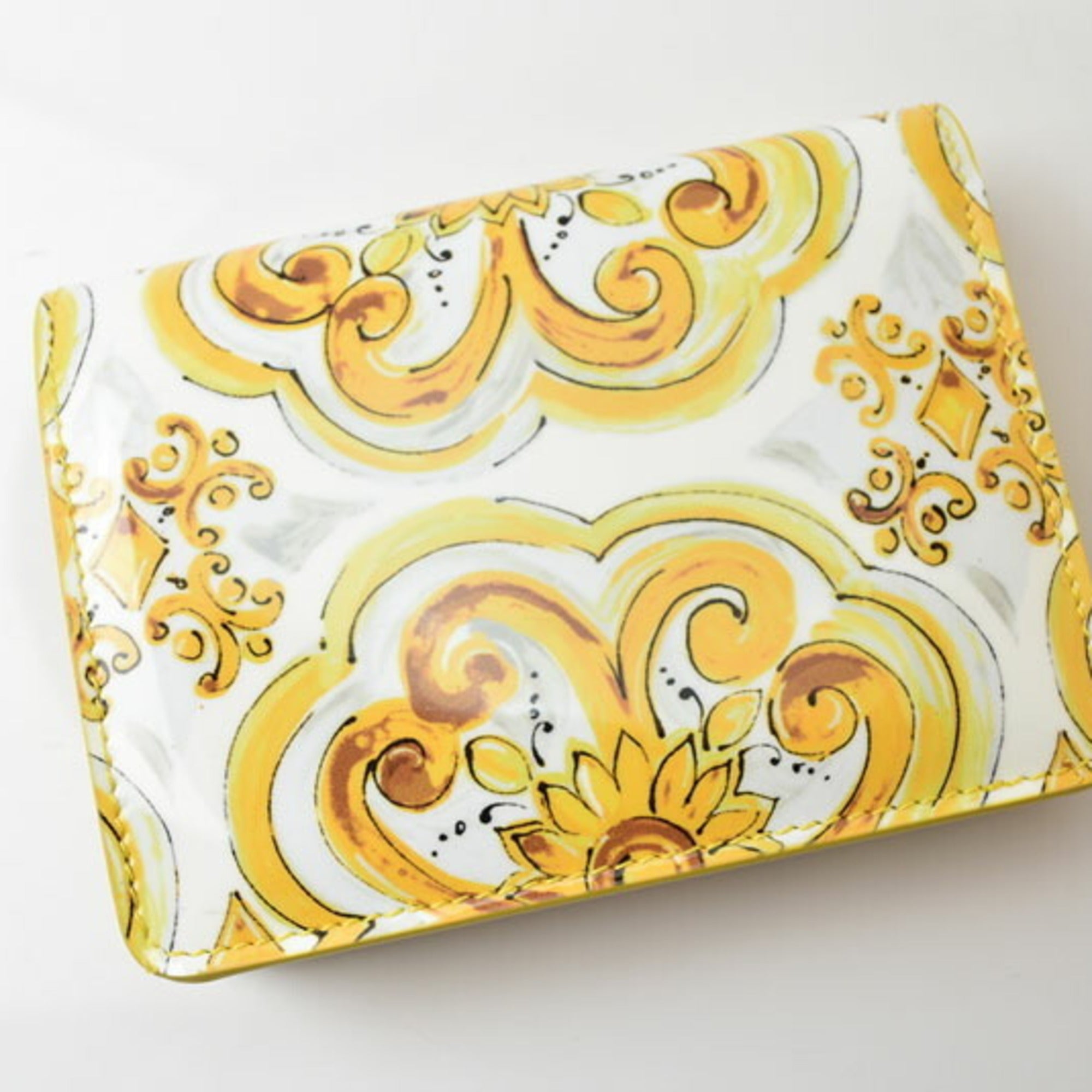 Dolce & Gabbana Yellow Leather Wallet (Bi-Fold) (Pre-Owned)