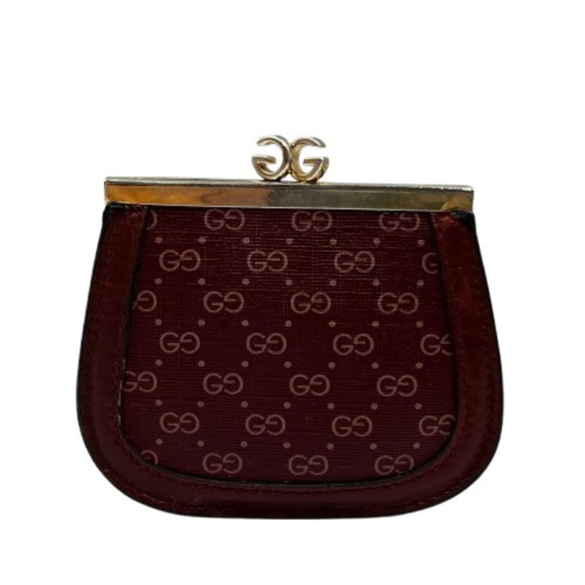 Gucci Bordeaux Leather Coin Purse/Coin Case (Pre-Owned)