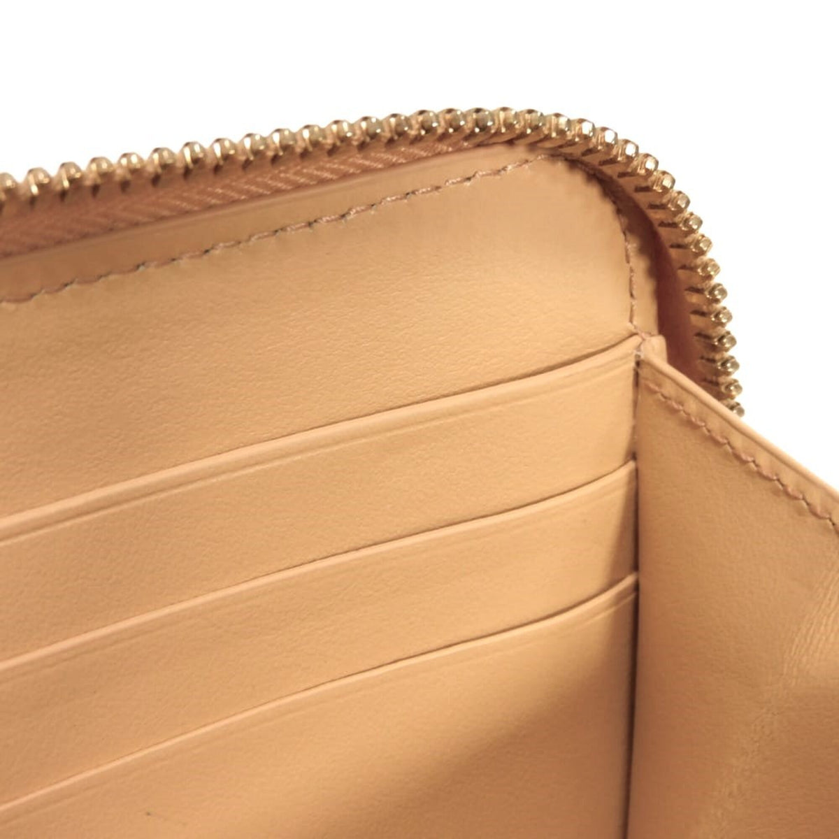 Bottega Veneta Beige Leather Long Wallet (Bi-Fold) (Pre-Owned)
