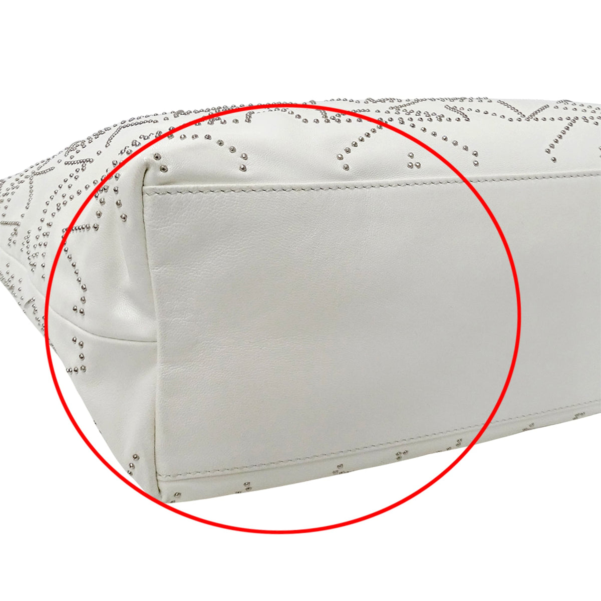 Jimmy Choo White Leather Handbag Tote Bag (Pre-Owned)