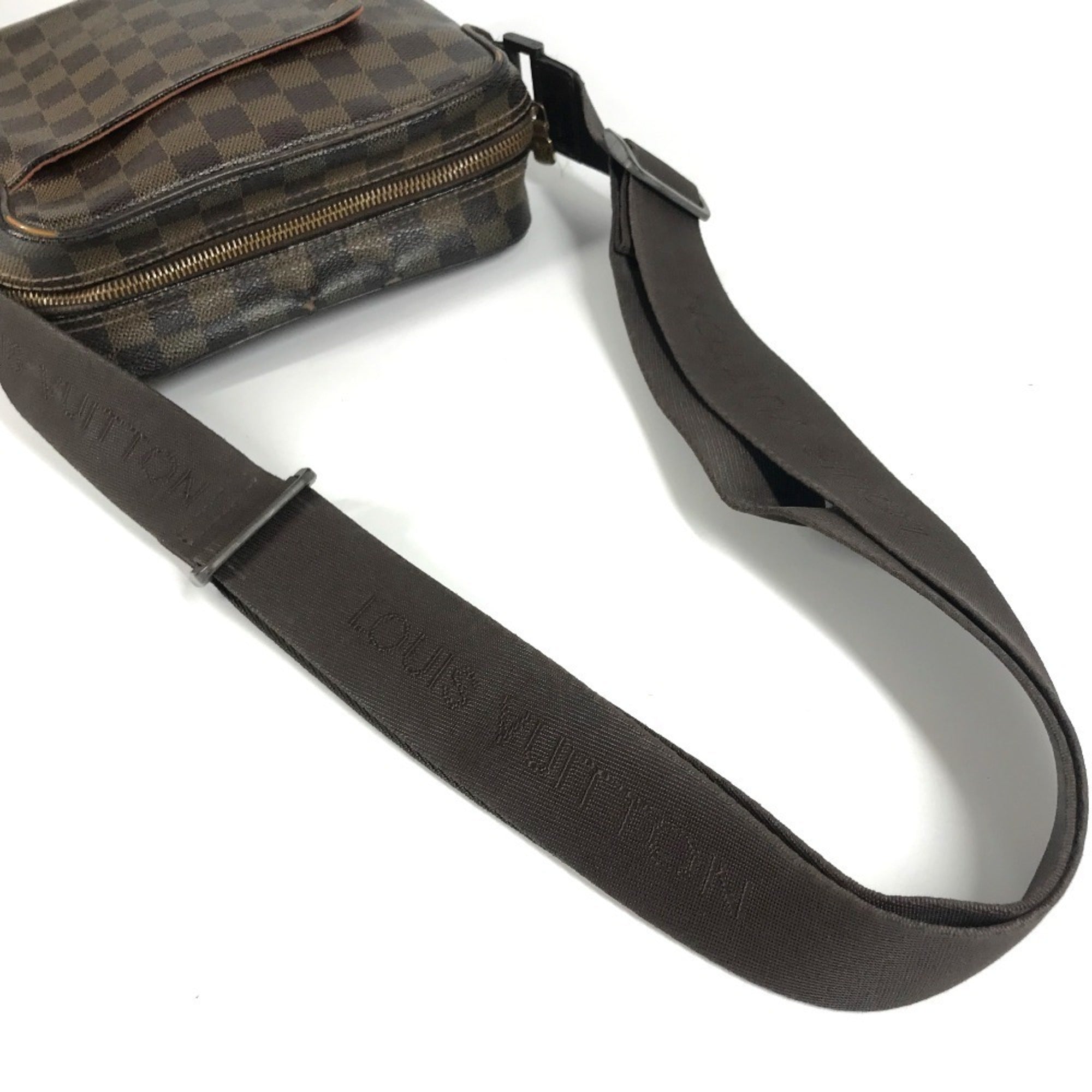 Louis Vuitton Brown Ebene Damier Canvas Pochette Shoulder Bag (Pre-Owned)
