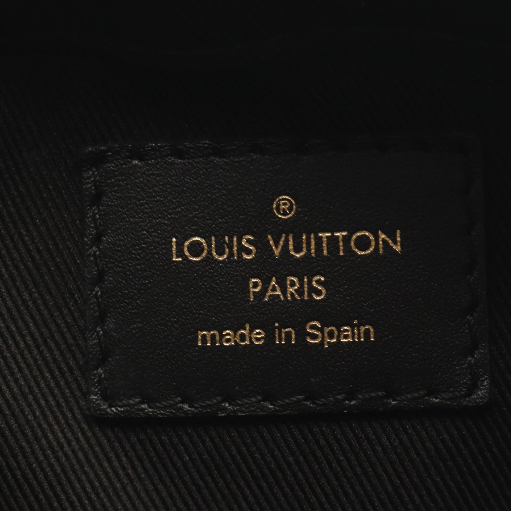 Louis Vuitton Black Brown Pvc Coated Canvas Leather Handbag Shoulder Bag (Pre-Owned)