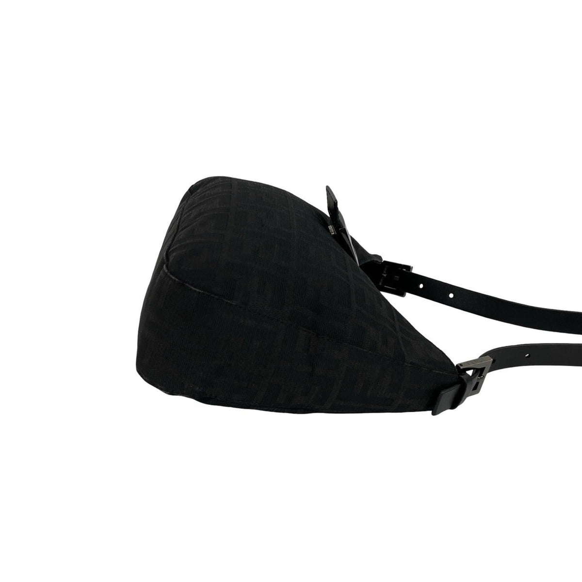 Fendi Black Canvas Leather Handbag Shoulder Bag (Pre-Owned)
