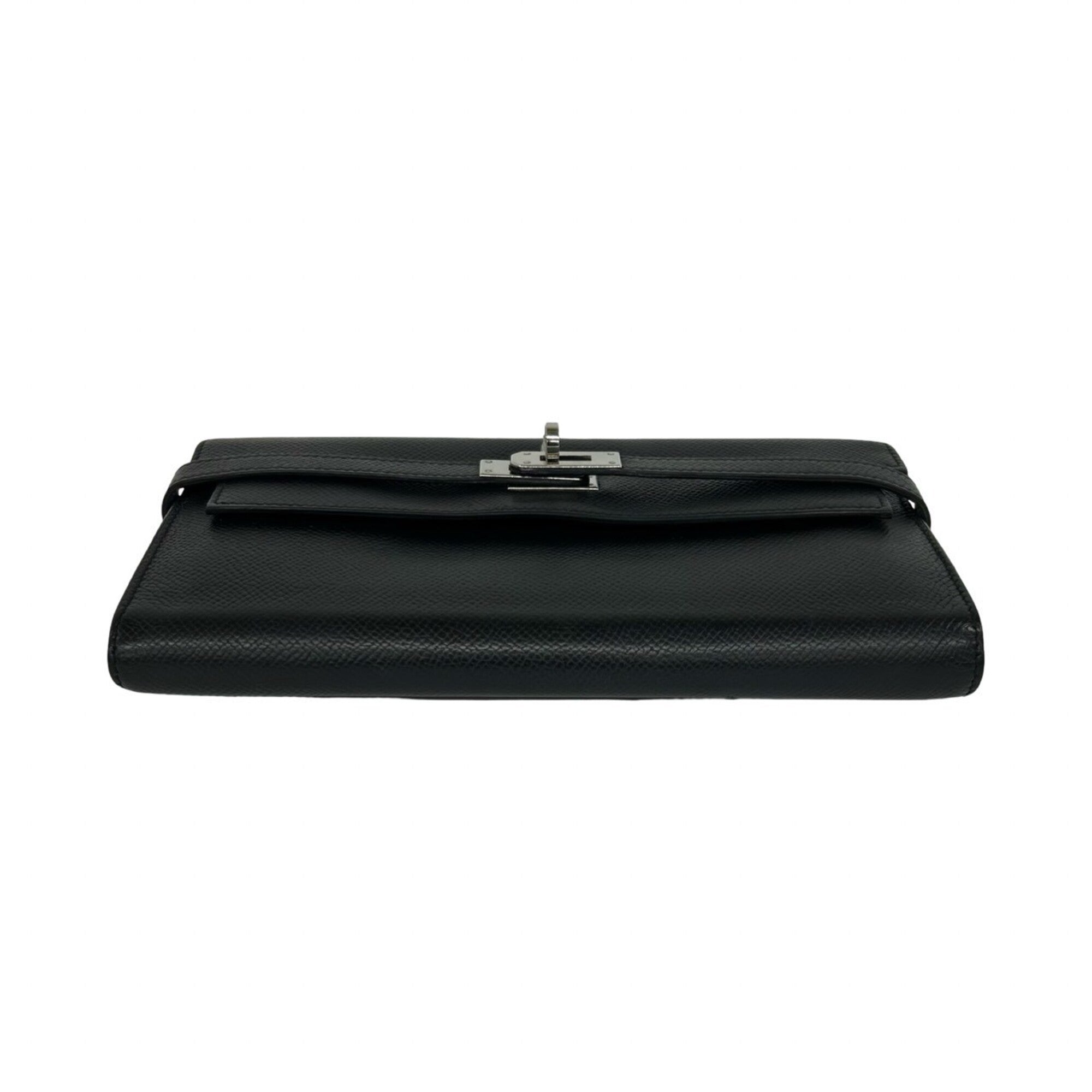 Hermes Black Epsom Leather Long Wallet (Bi-Fold) (Pre-Owned)