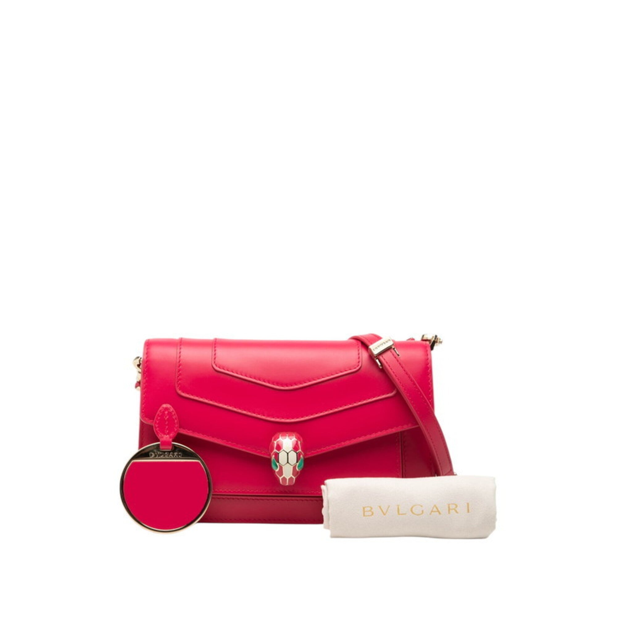 Bvlgari Pink Leather Shoulder Bag (Pre-Owned)