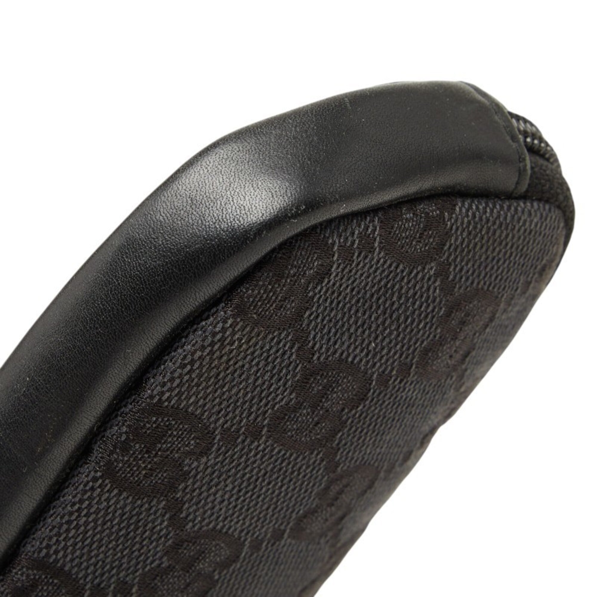 Gucci Black Canvas Leather Pouch (Pre-Owned)