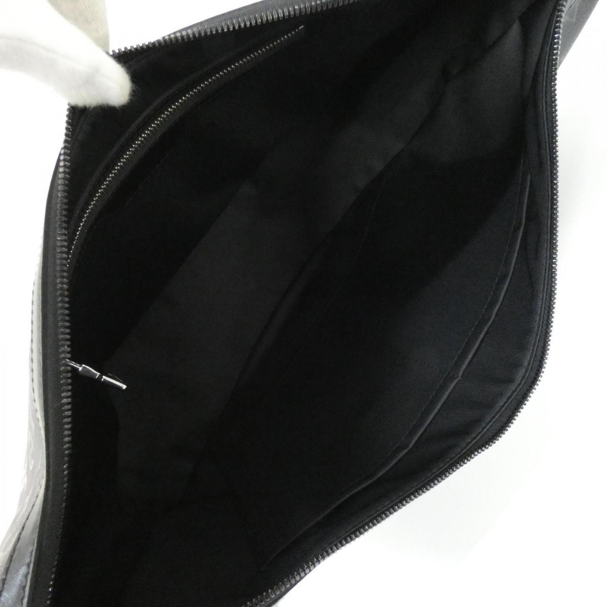 Louis Vuitton Black Silver Coated Canvas Shoulder Bag (Pre-Owned)