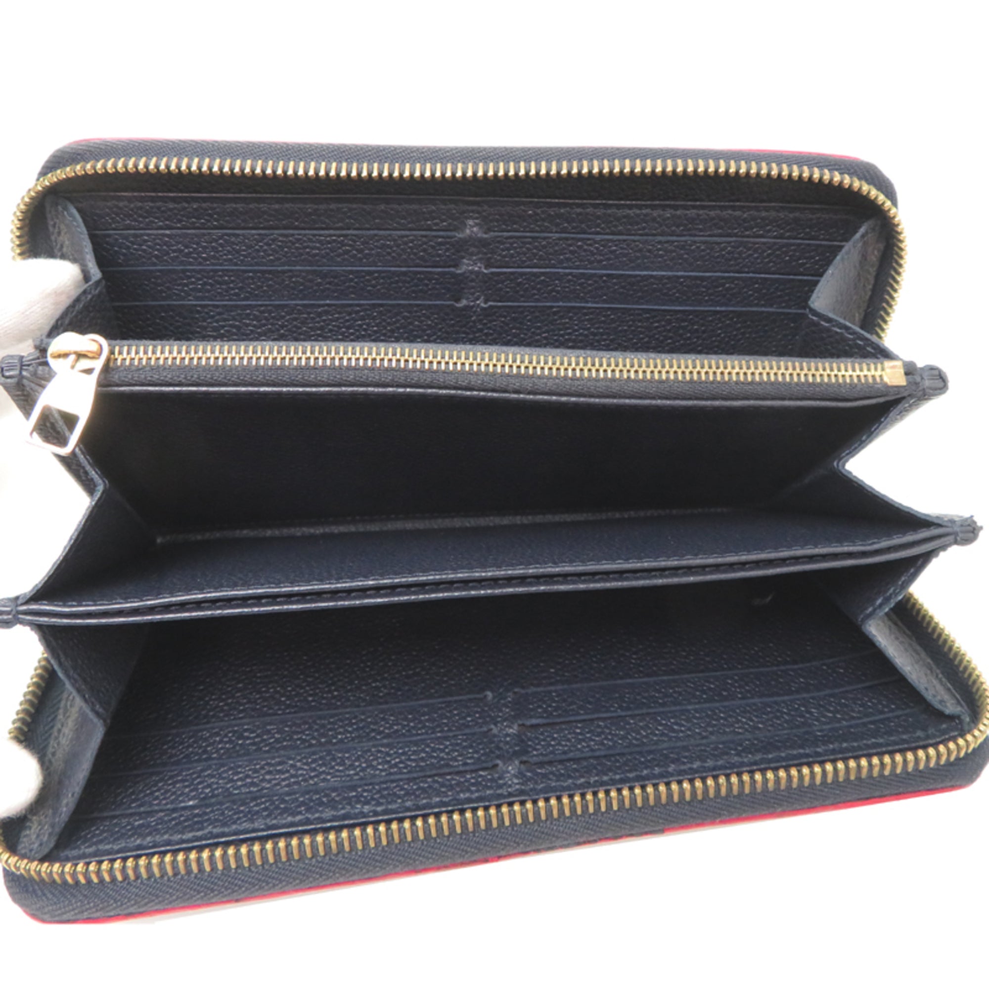 Louis Vuitton Marine Rouge Navy Monogram Empreinte Long Wallet (Bi-Fold) (Pre-Owned)