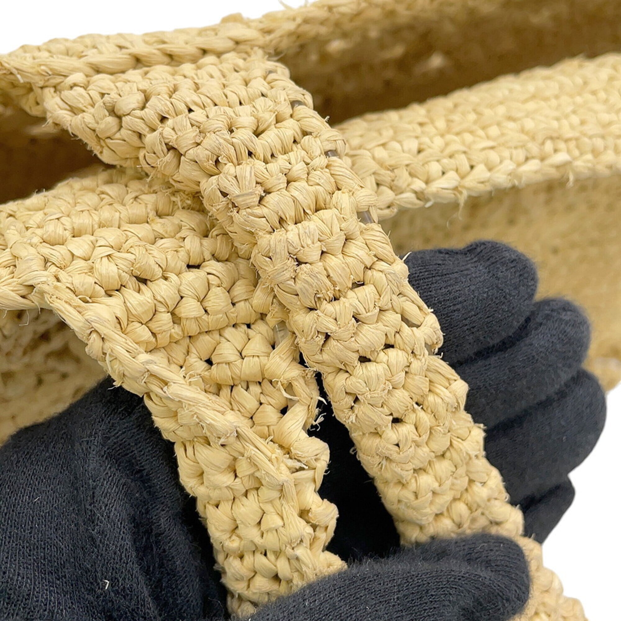 Christian Dior Brown Raffia Handbag (Pre-Owned)