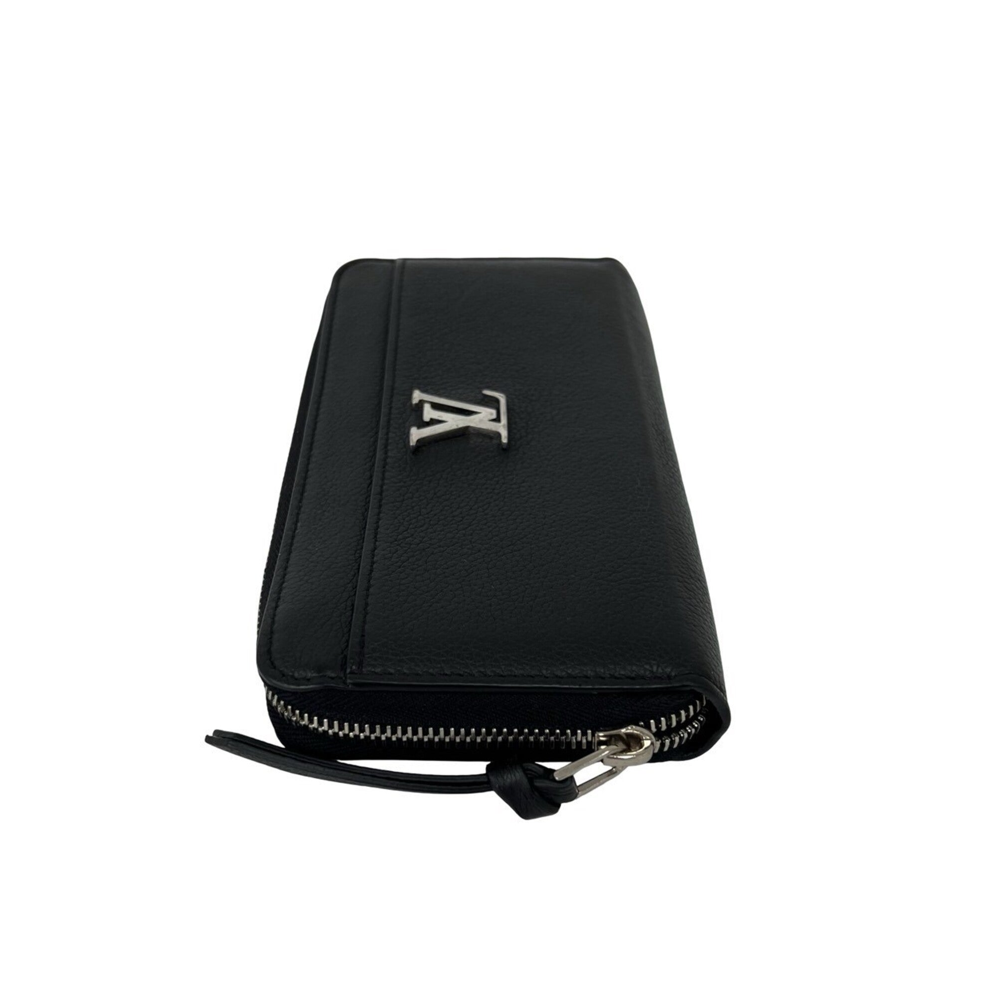 Louis Vuitton Black Leather Long Wallet (Bi-Fold) (Pre-Owned)