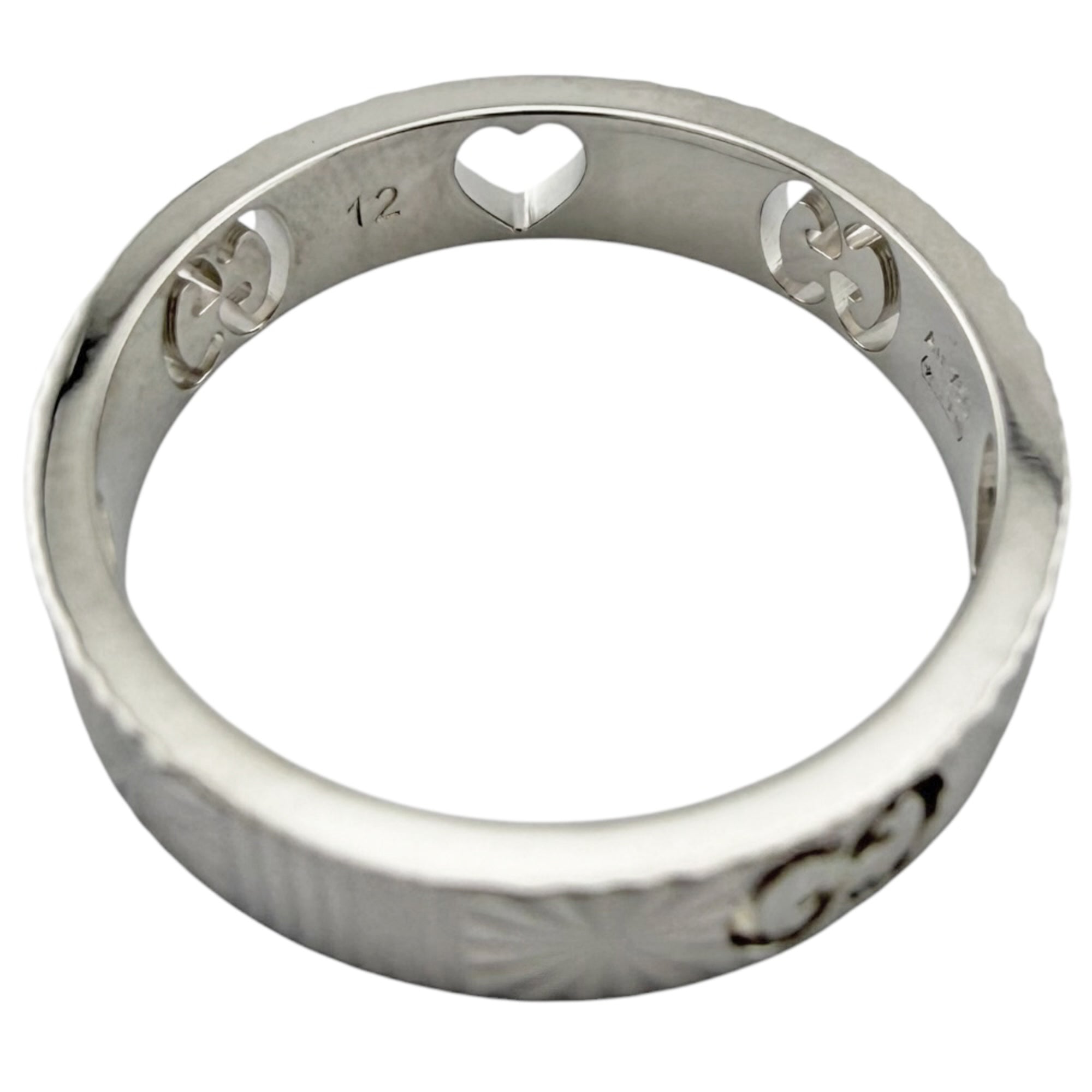 Gucci Silver White Gold (18K) Band Ring (Pre-Owned)