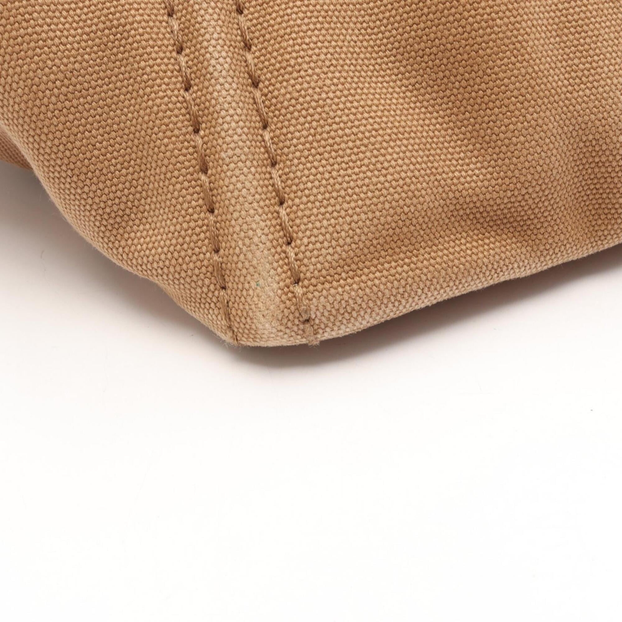Prada Brown Canvas Handbag Tote Bag (Pre-Owned)
