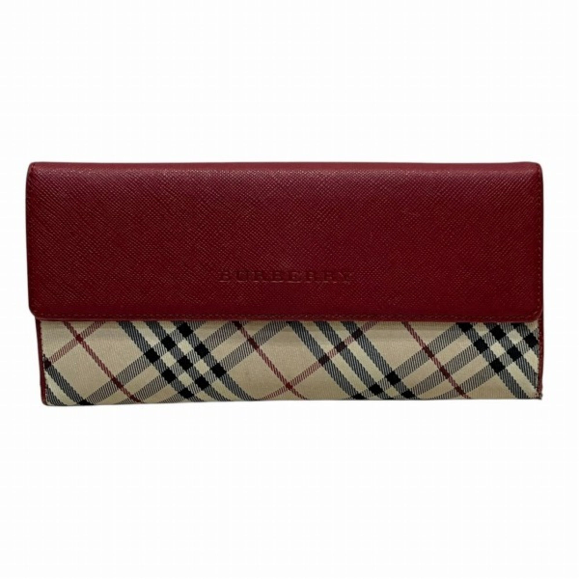 Burberry Multi-Color Leather Long Wallet (Bi-Fold) (Pre-Owned)