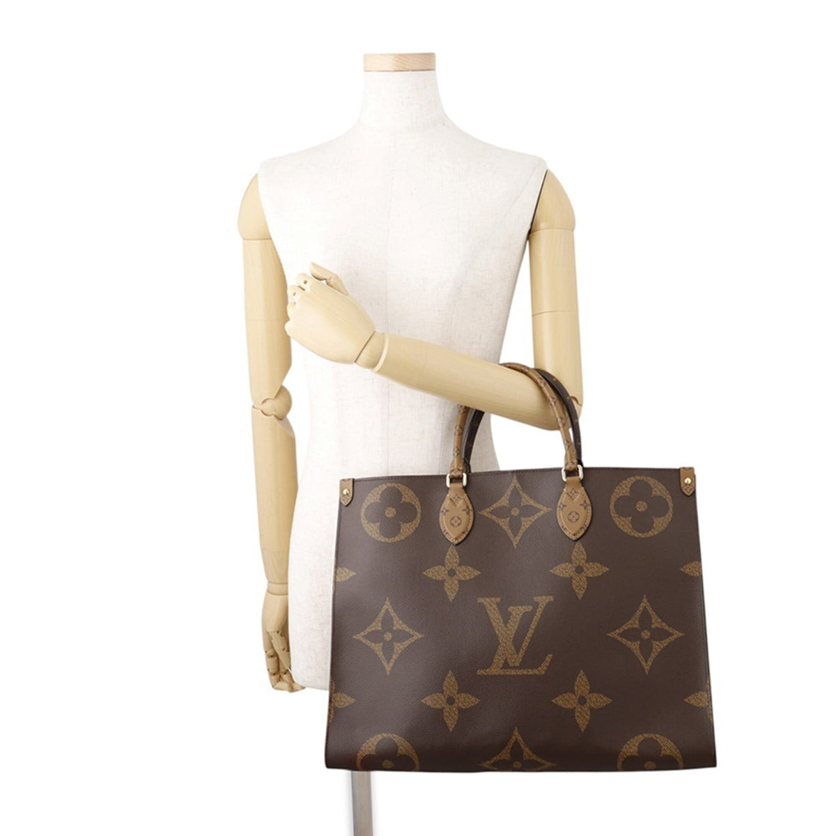 Louis Vuitton Red Color Monogram Reverse Monogram Tote Bag (Pre-Owned)