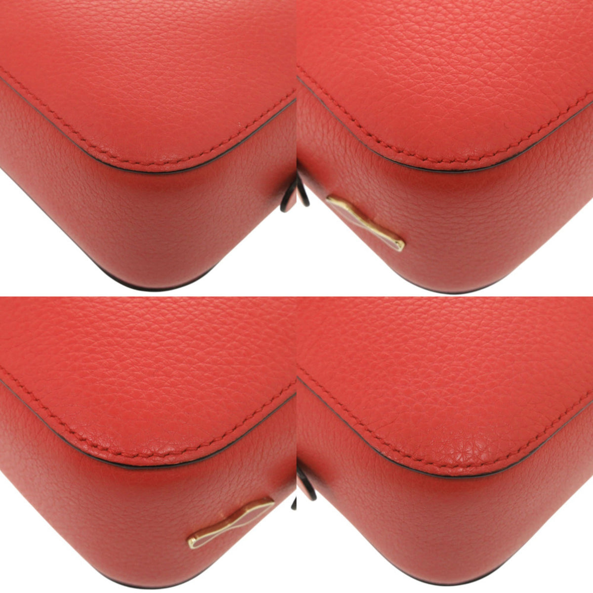 Christian Louboutin Red Color Leather Shoulder Bag (Pre-Owned)
