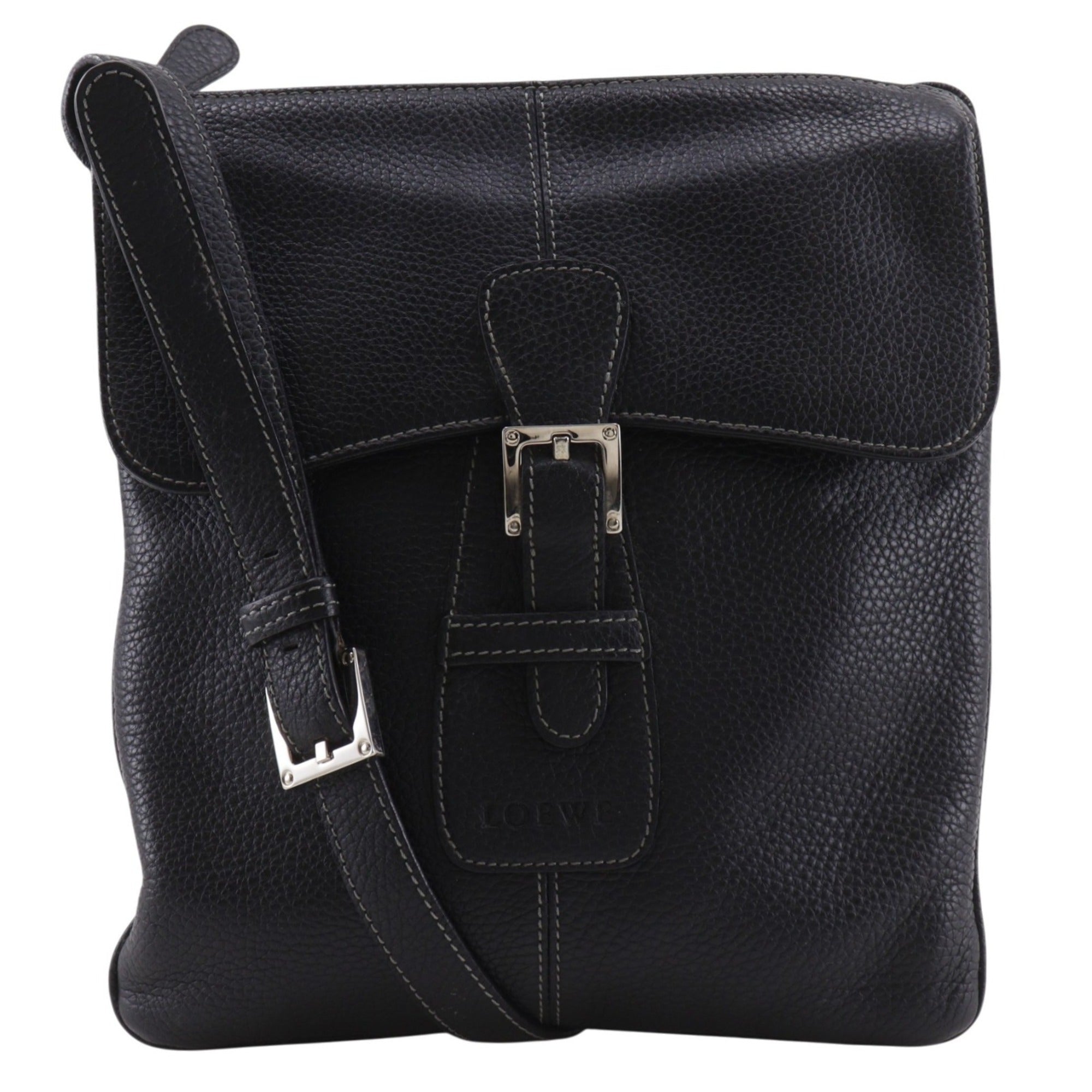 Loewe Black Leather Shoulder Bag (Pre-Owned)