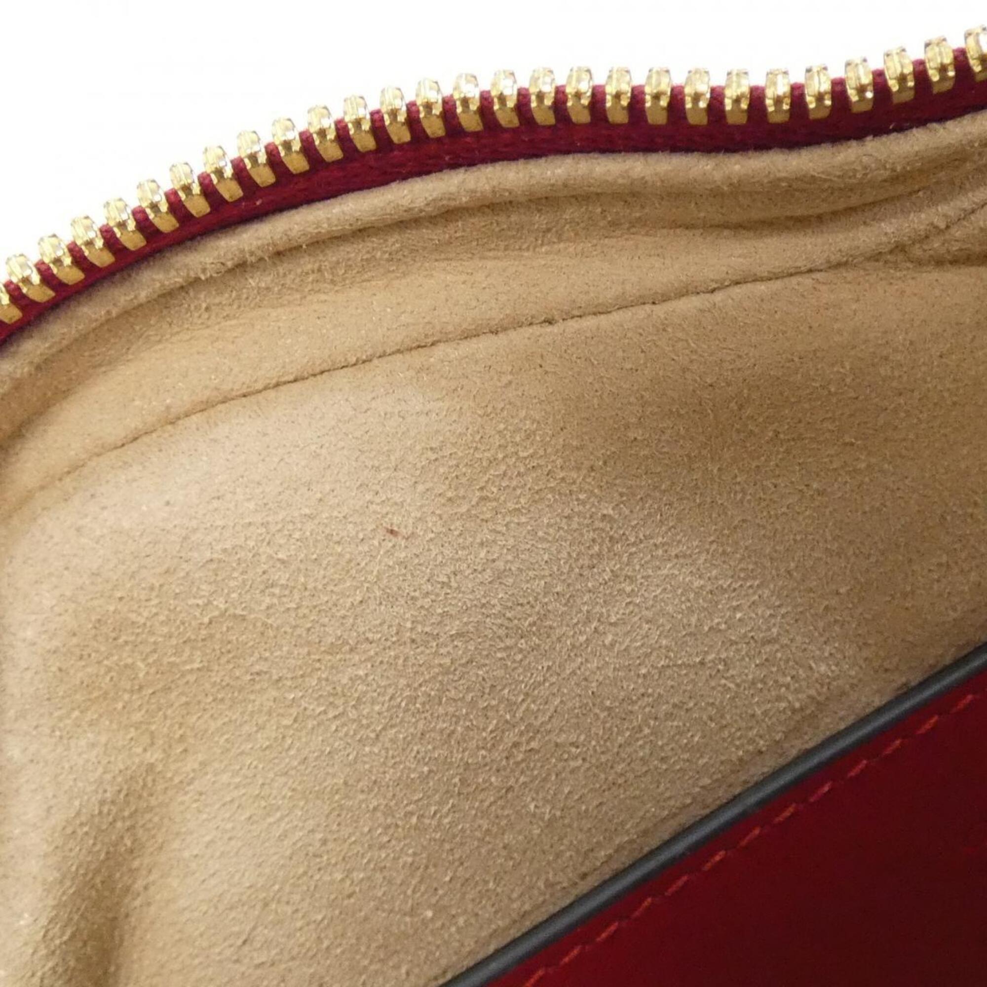 Gucci Red Color Leather Shoulder Bag (Pre-Owned)