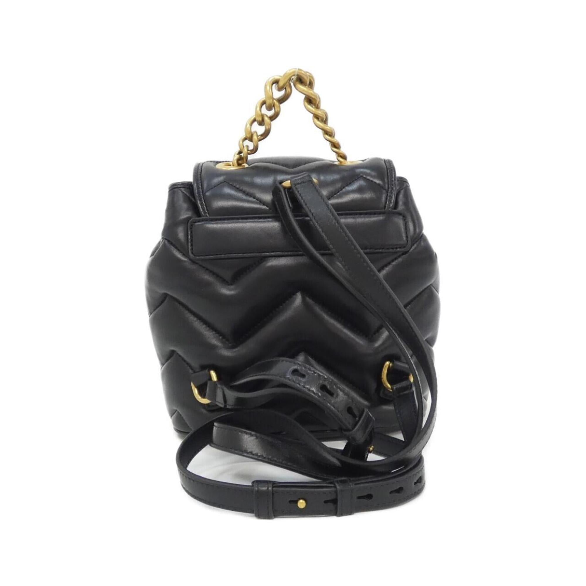 Gucci Black Quilting Leather Backpack (Pre-Owned)