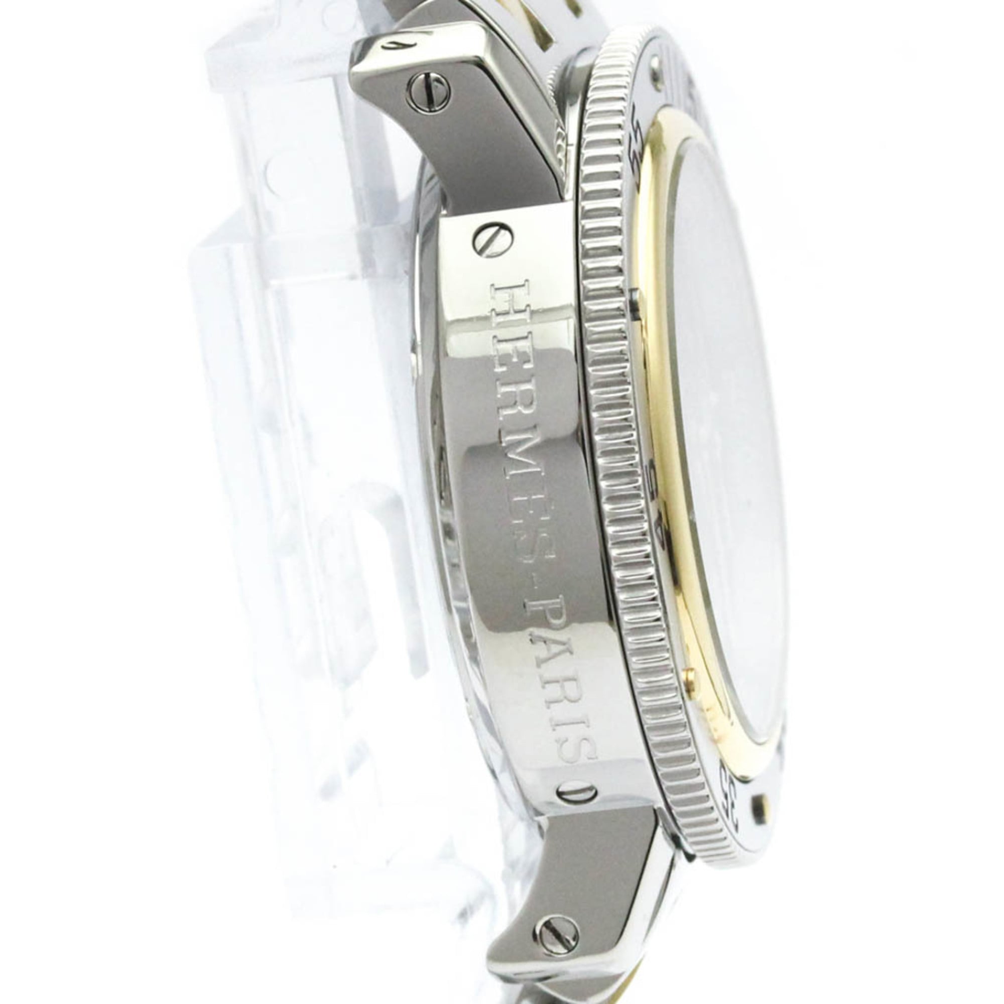 Hermes Clipper Chronograph Quartz Watch Stainless Steel Watch (Pre-Owned)