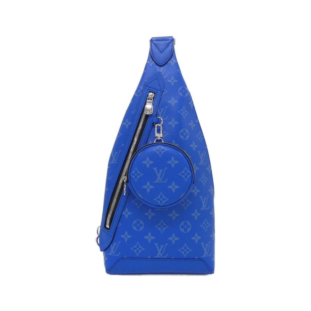 Louis Vuitton Blue Coated Canvas Leather Shoulder Bag (Pre-Owned)