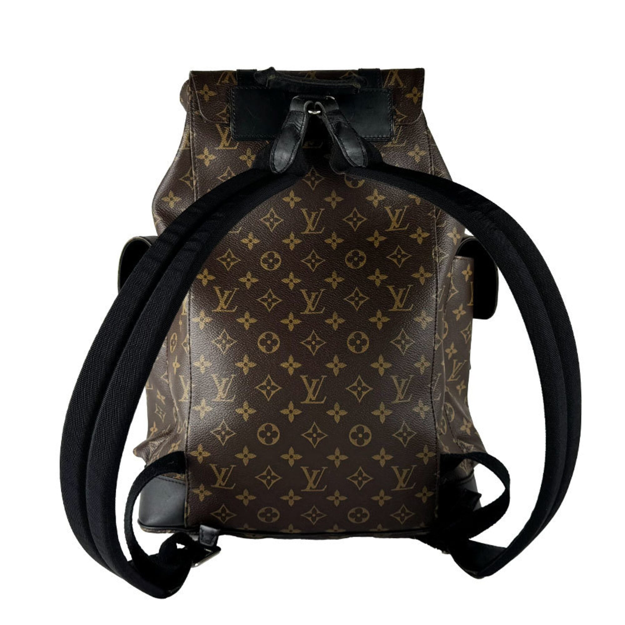 Louis Vuitton Black Brown Monogram Macassar Backpack (Pre-Owned)