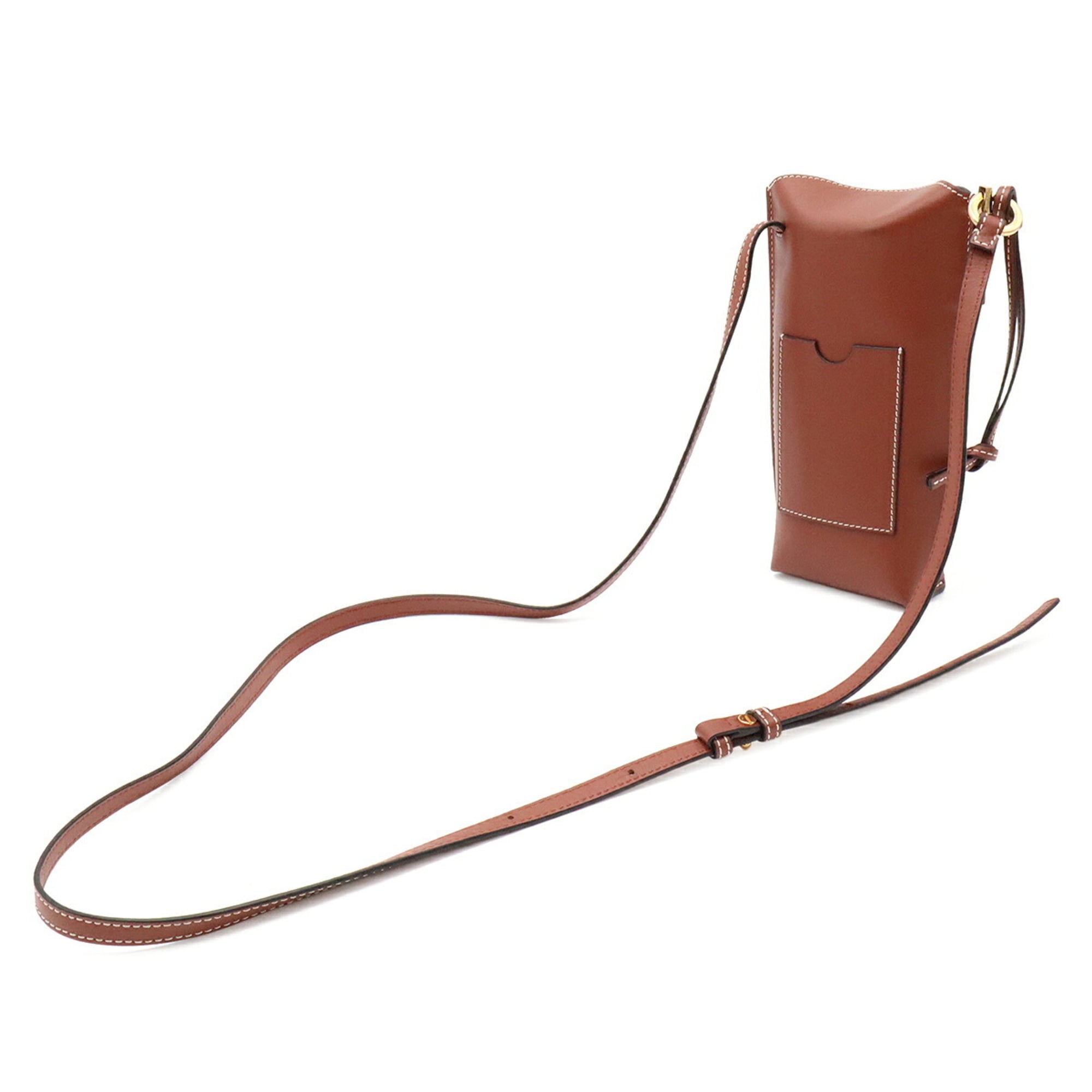 Loewe Brown Leather Pochette Pouch Shoulder Bag (Pre-Owned)