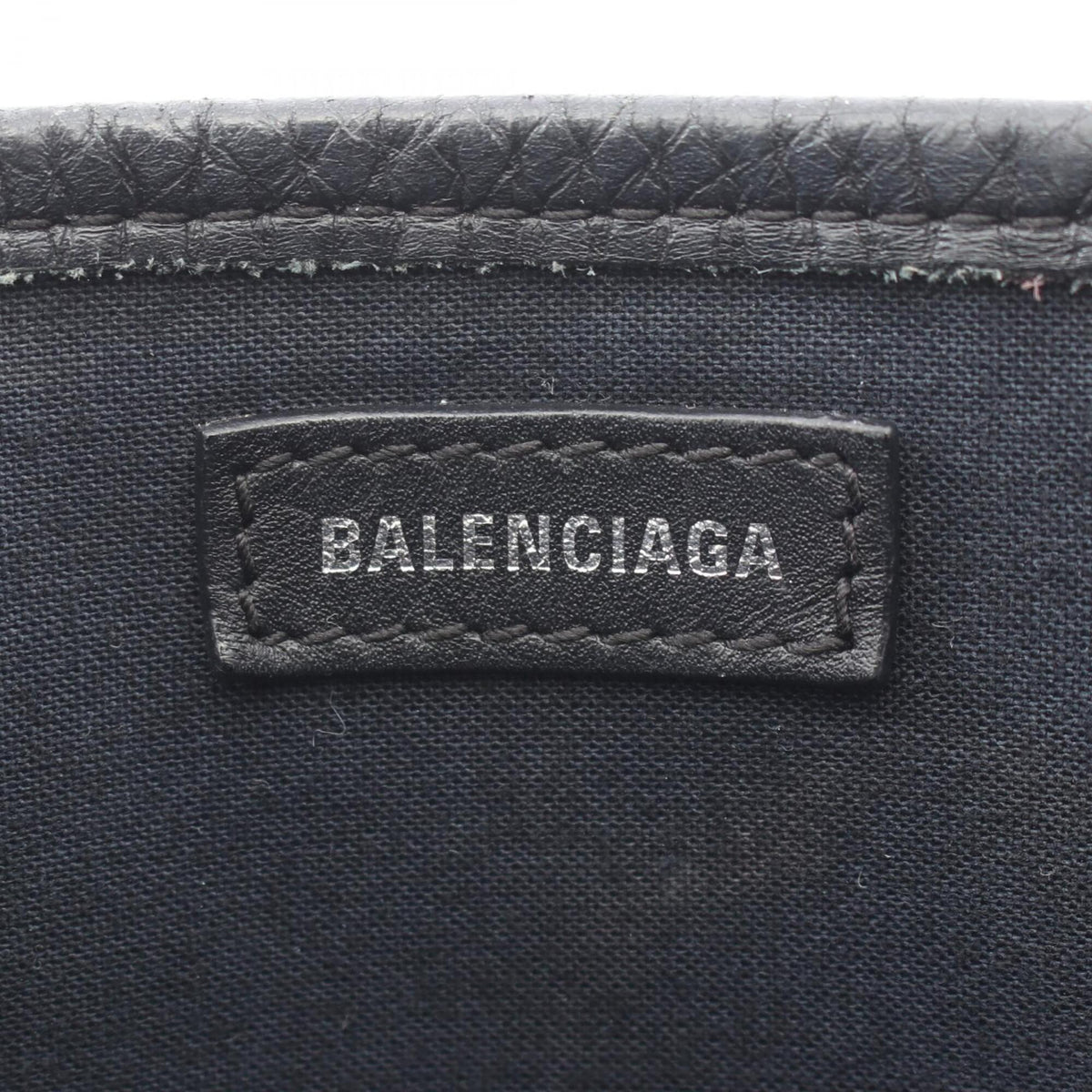 Balenciaga Black Coated Canvas Handbag Pouch (Pre-Owned)