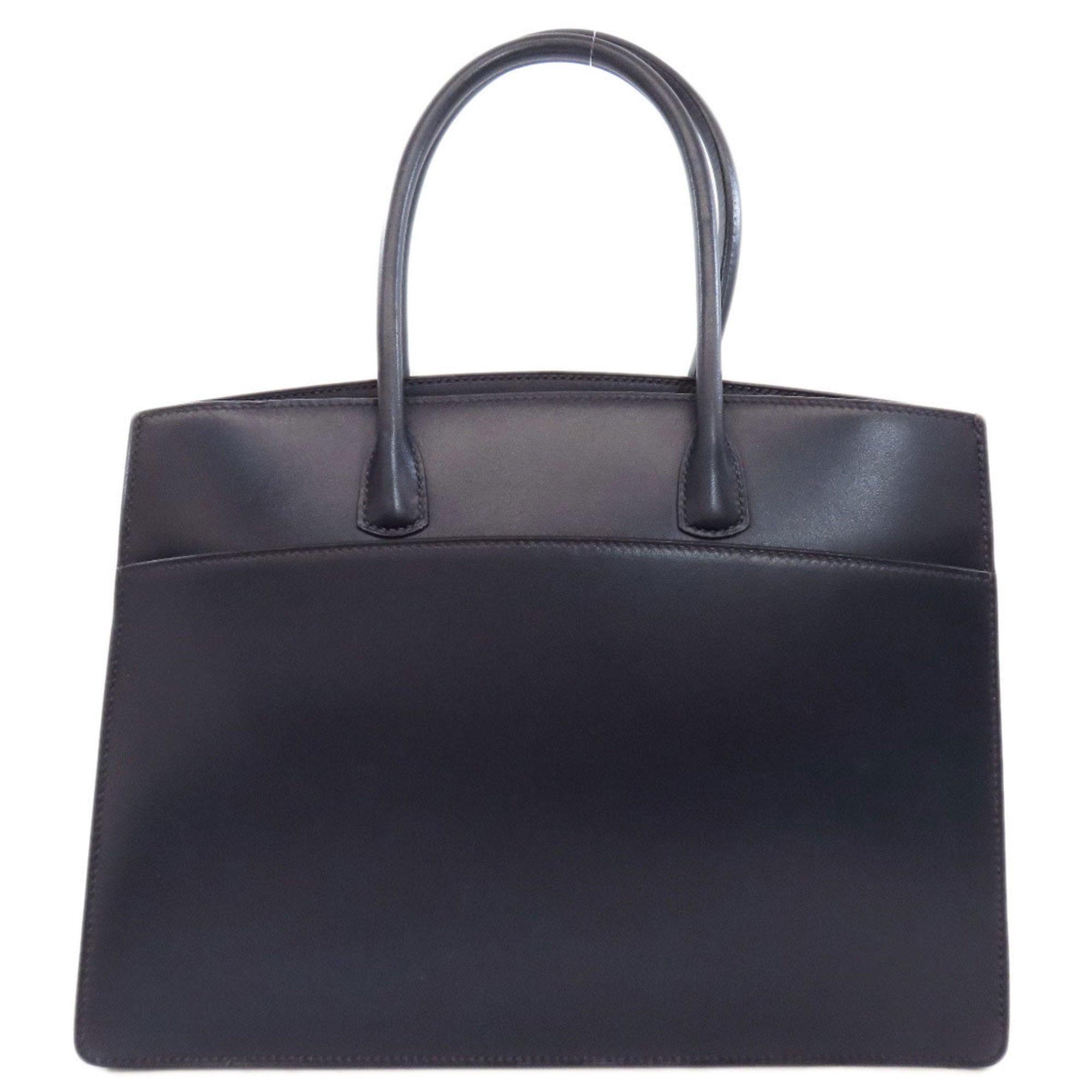 Hermes Black Box Calf Leather Handbag (Pre-Owned)