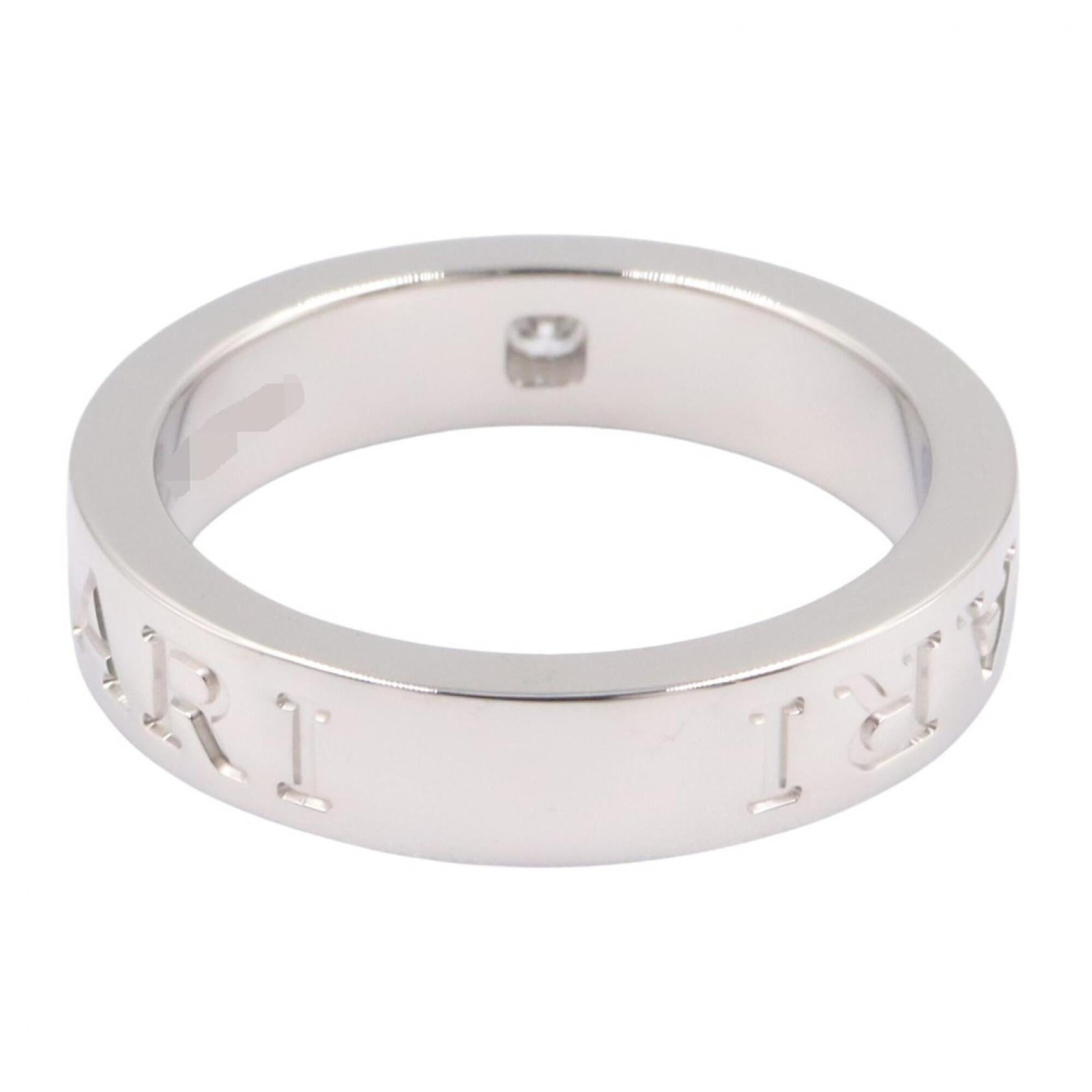 Bvlgari Silver Clear White Gold (18K) Band Ring (Pre-Owned)