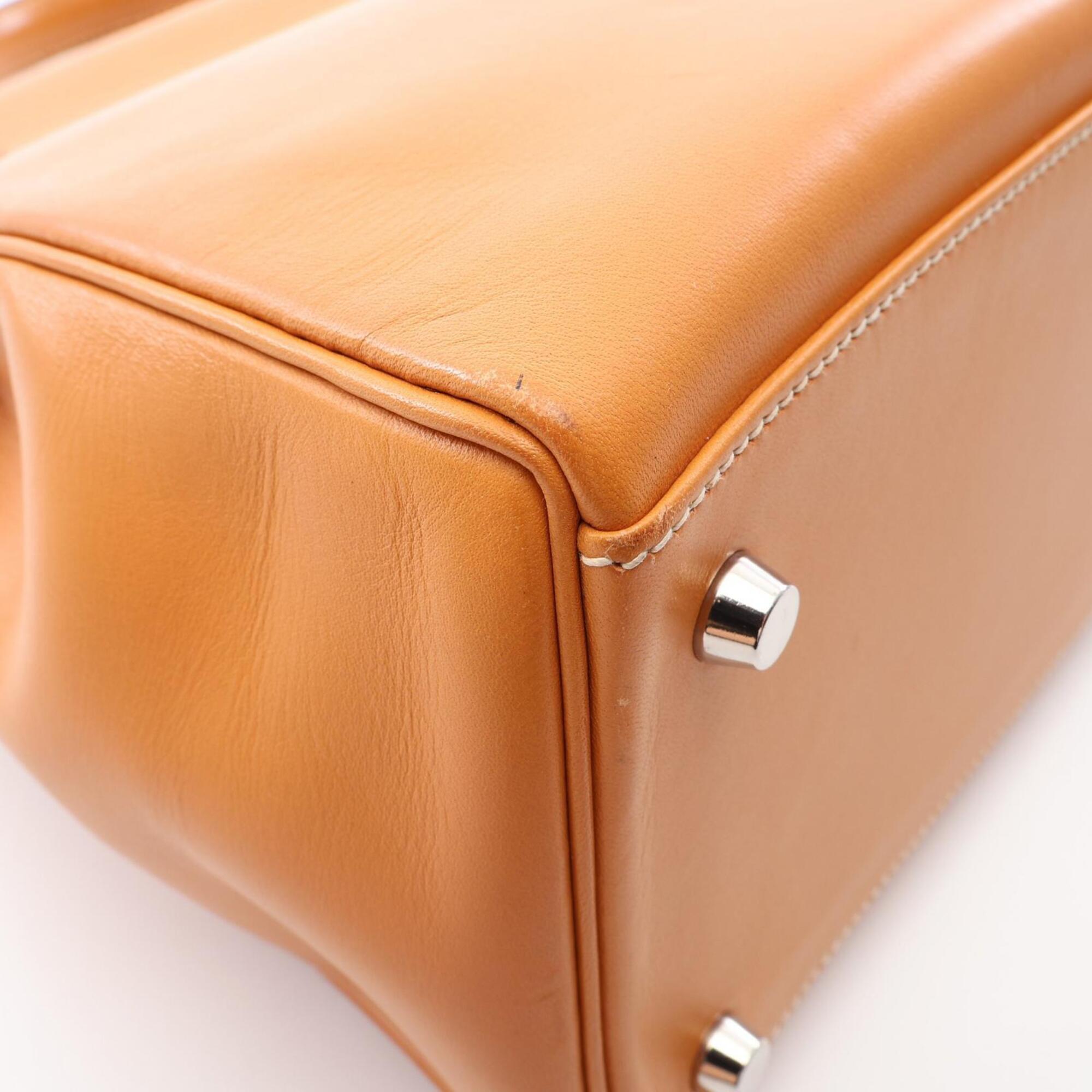 Hermes Brown Natural Chamonix Leather Leather Handbag (Pre-Owned)