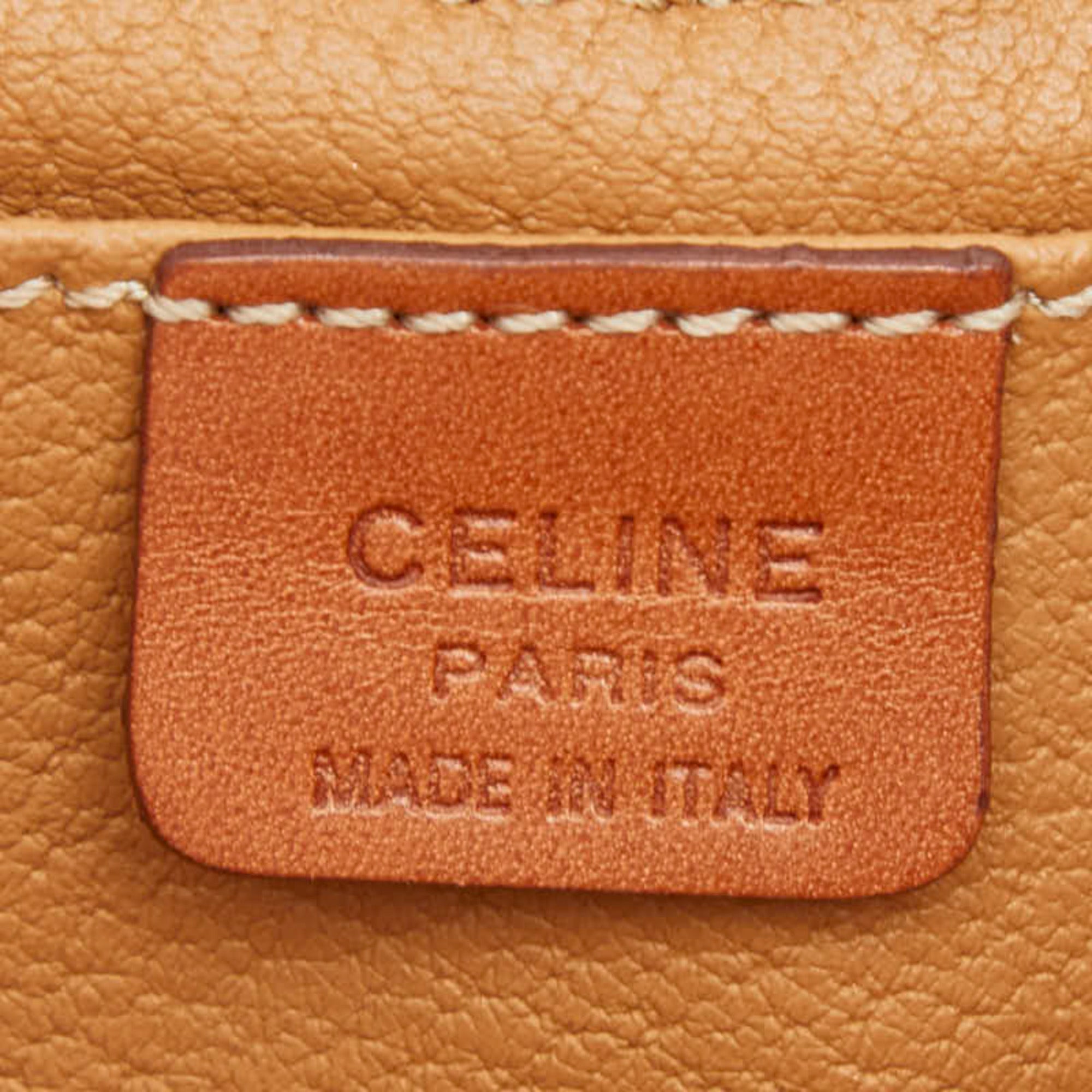Celine Brown Pvc Shoulder Bag Vanity Bag (Pre-Owned)