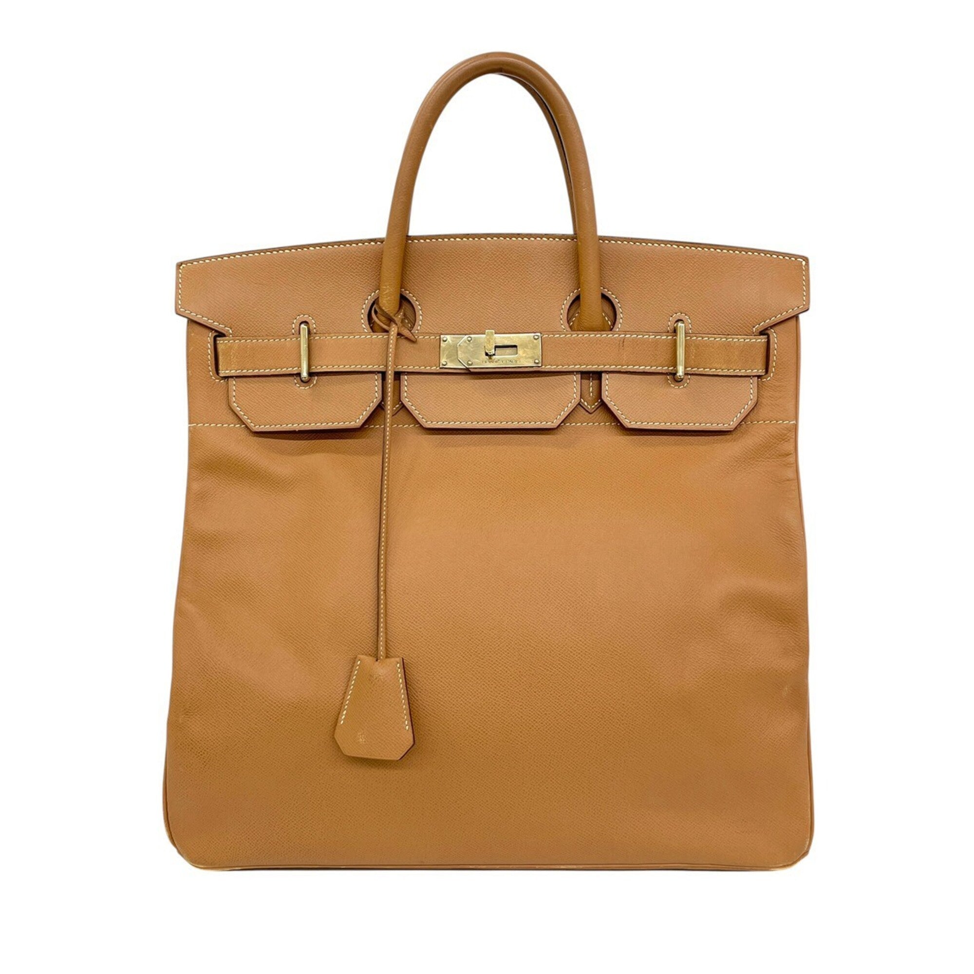 Hermes Brown Courchevel Leather Handbag (Pre-Owned)